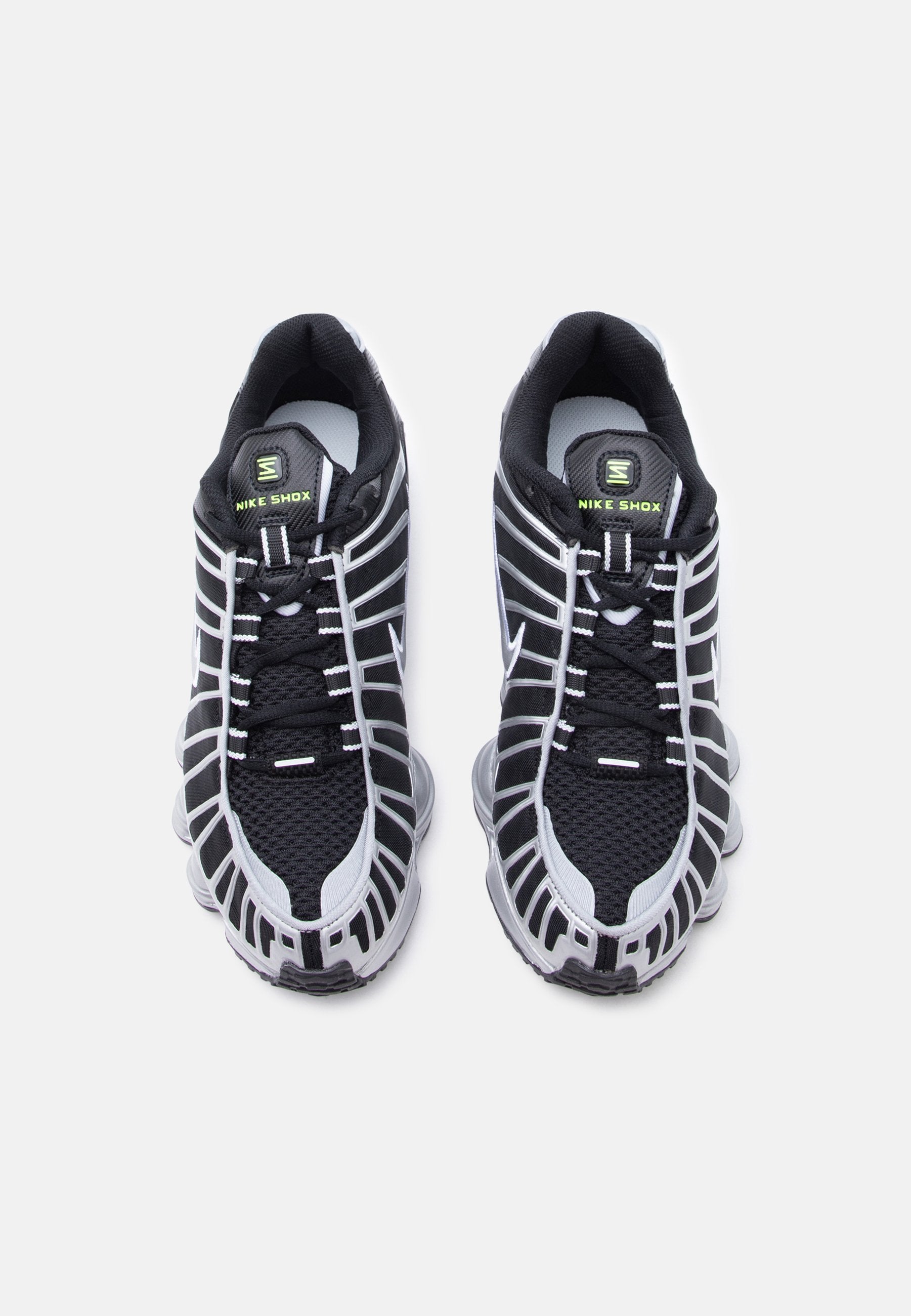 SHOX TL UNISEX - Trainers - black/metallic silver-coloured/volt ice/photon dust/white