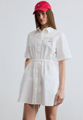 STRIPE SHIRT DRESS - Shirt dress - ecru