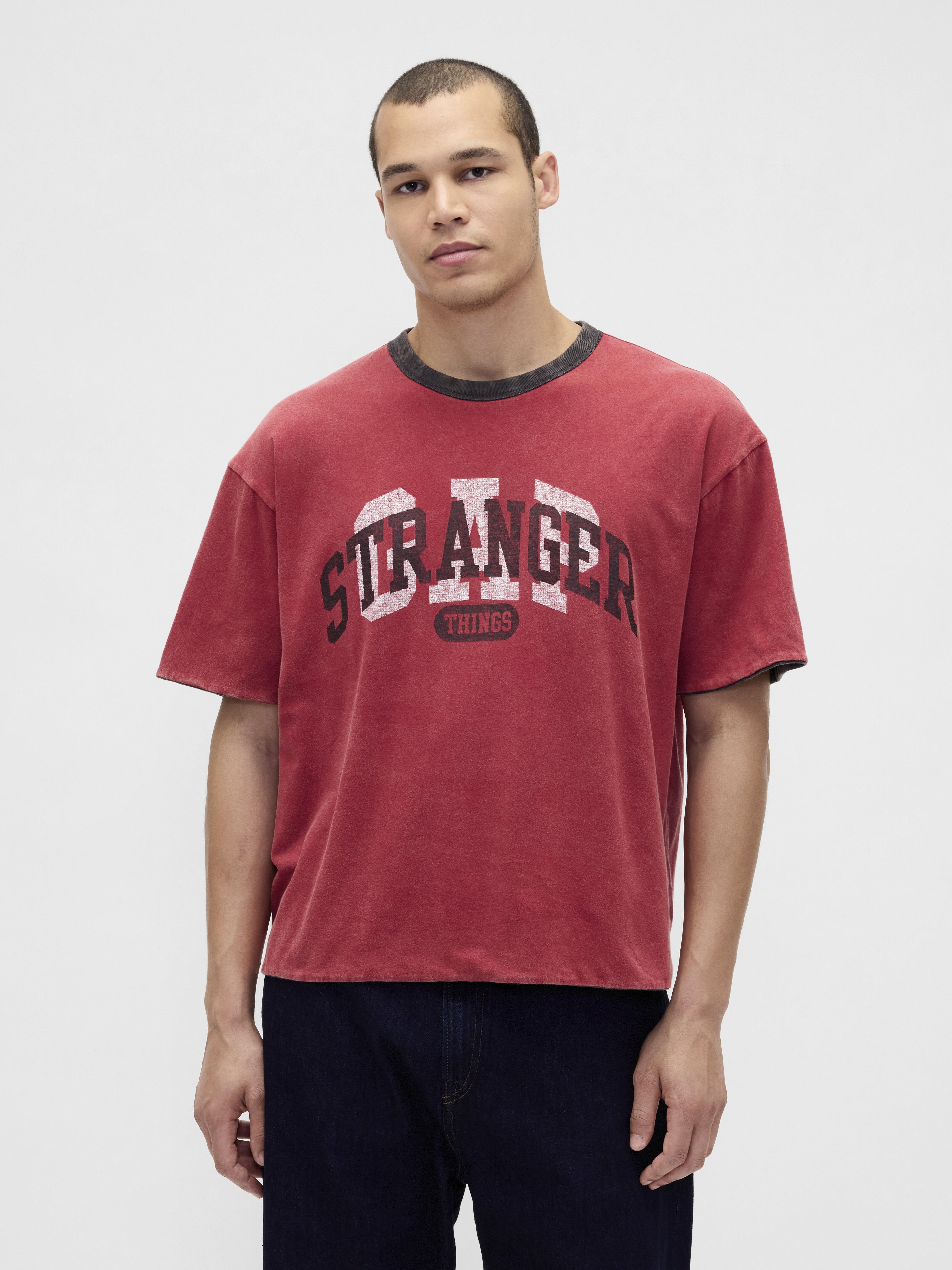 STRANGER THINGS REVERSIBLE GRAPHIC T-SHIRT - Print T-shirt - moonless night