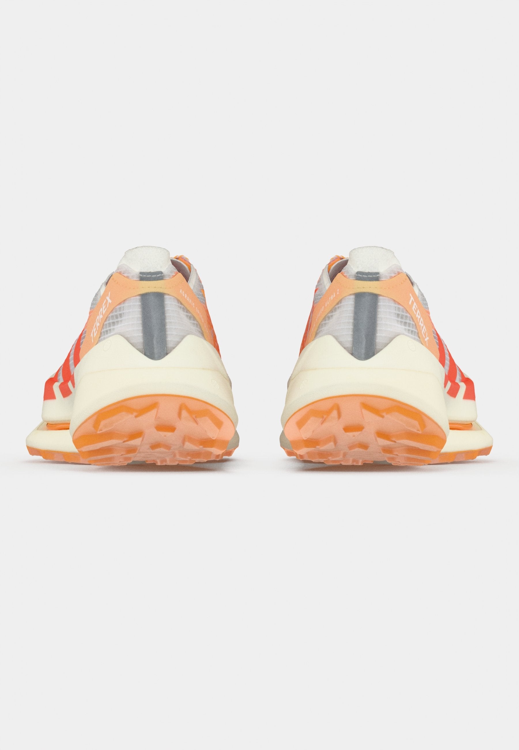 AGRAVIC SPEED ULTRA 2 - Trail running shoes - footwear white/impact orange/reflective silver-coloured