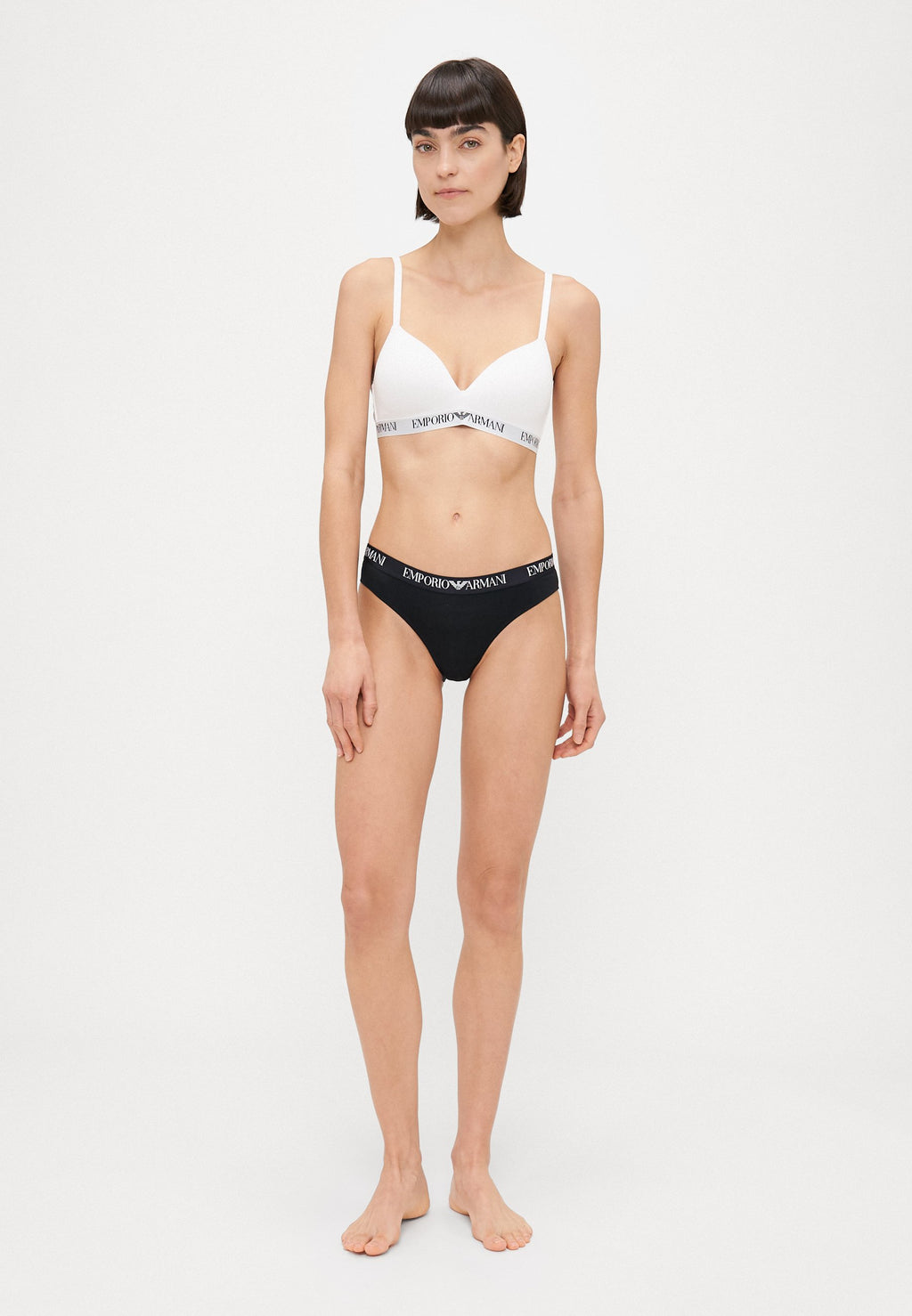 PADDED TRIANGLE BRA - Triangle bra - white