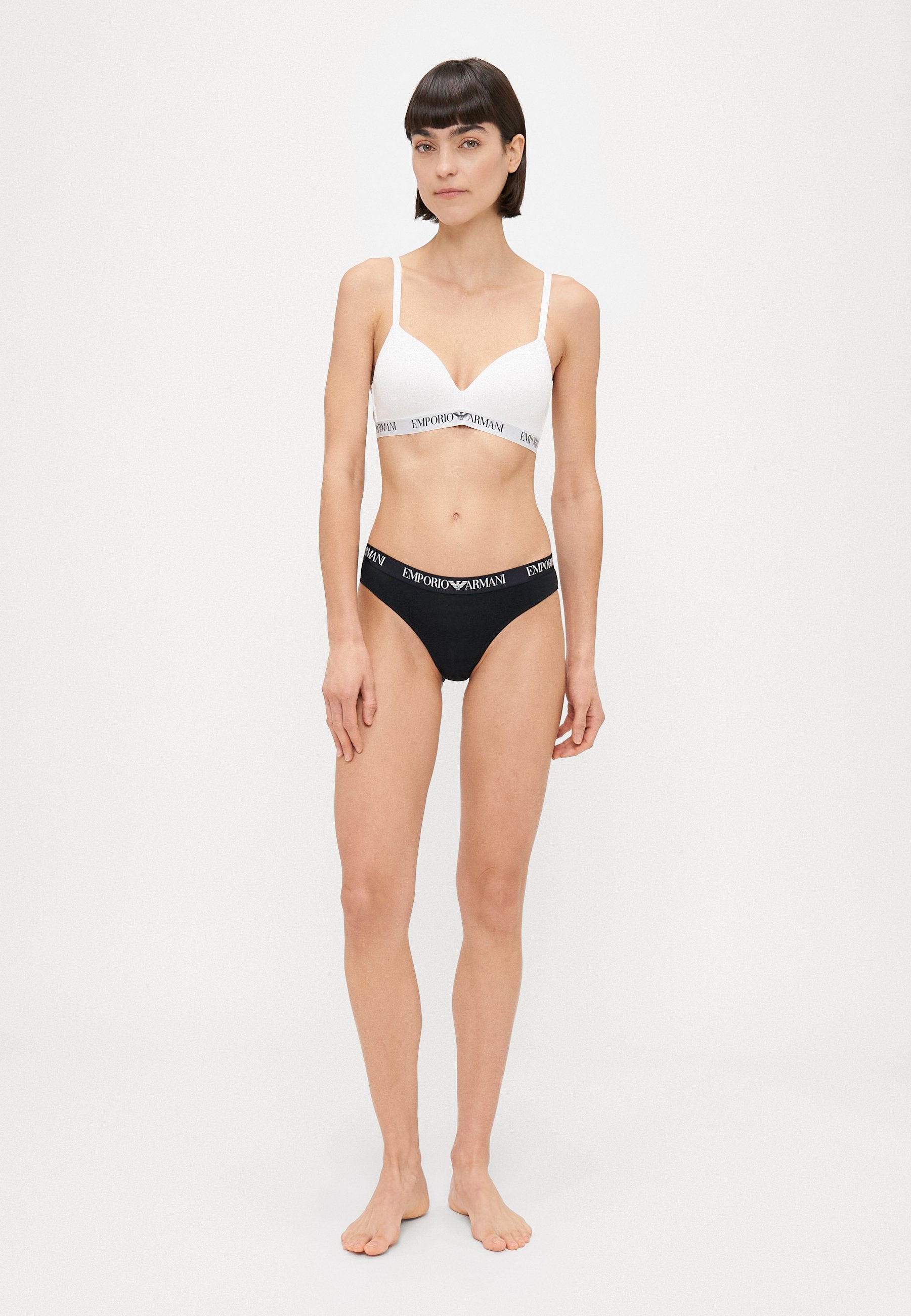 PADDED TRIANGLE BRA - Triangle bra - white