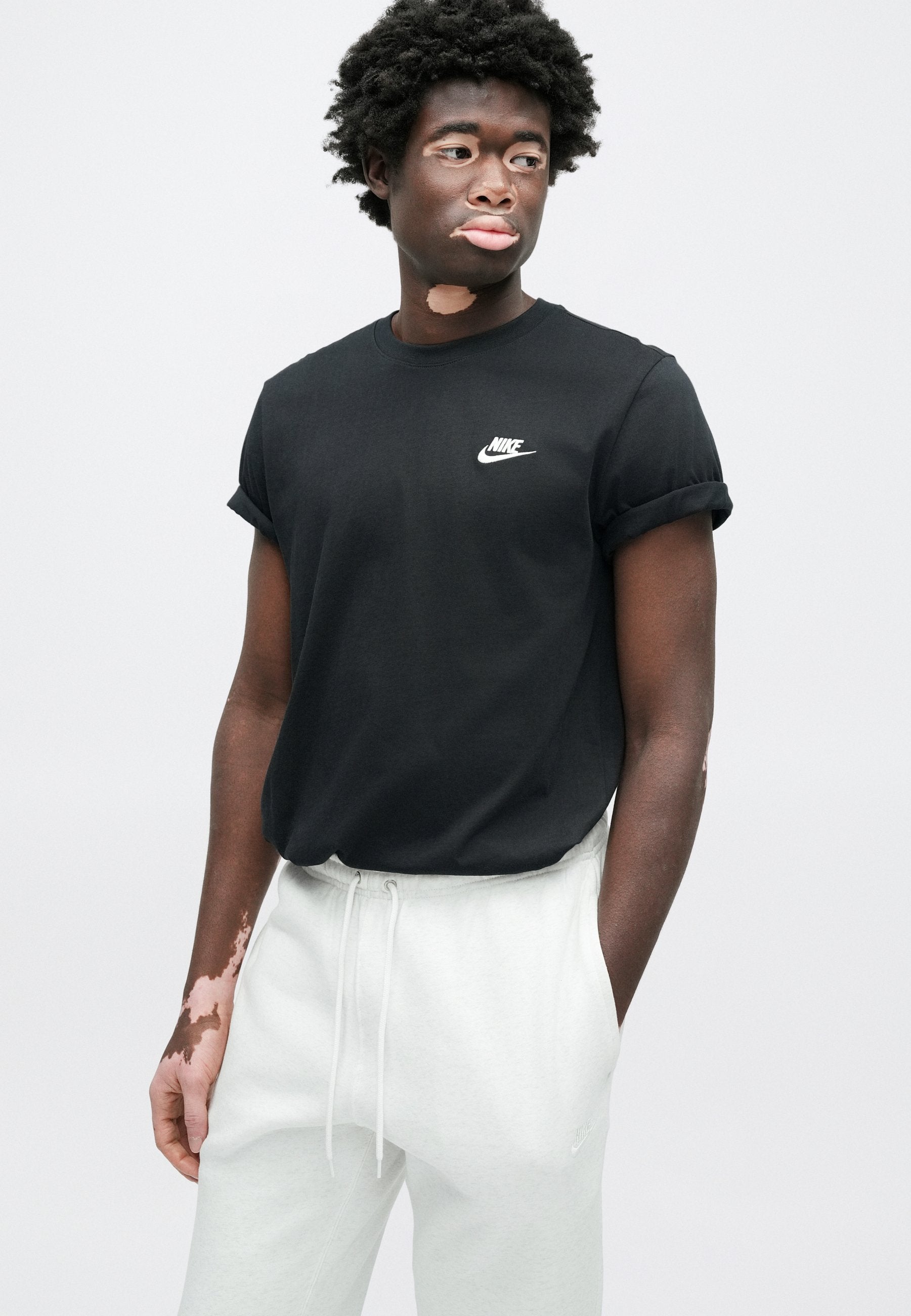 Tracksuit bottoms - birch heather/white