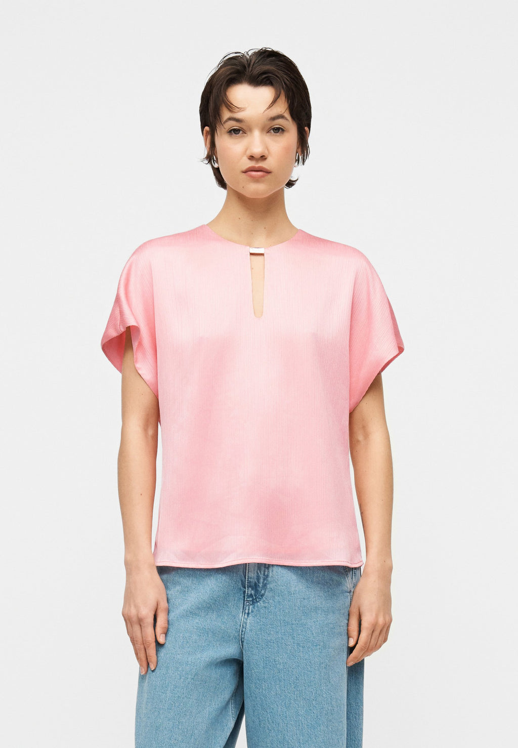 PLISSE HARDWARE  - Blouse - aloha pink