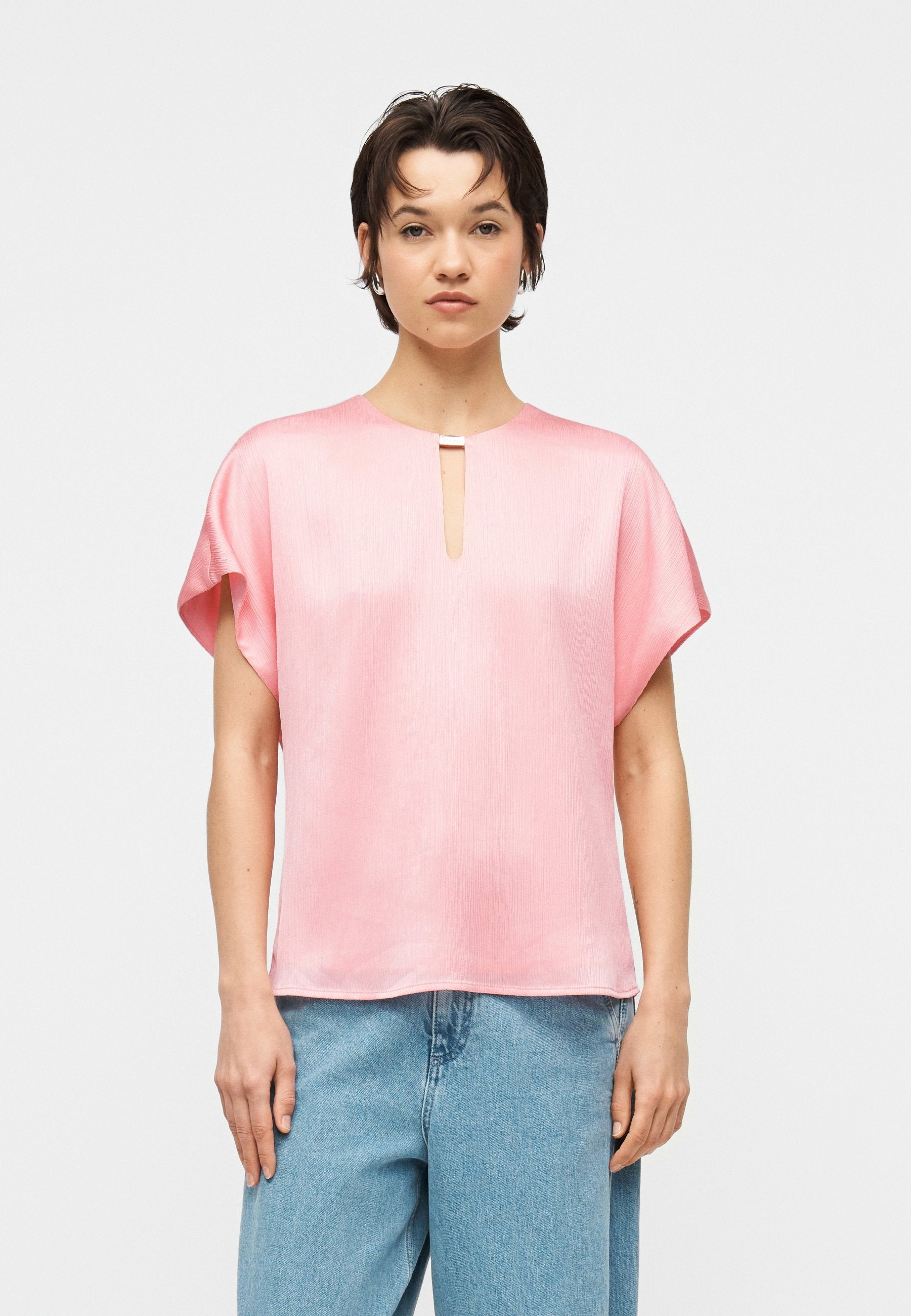 PLISSE HARDWARE  - Blouse - aloha pink