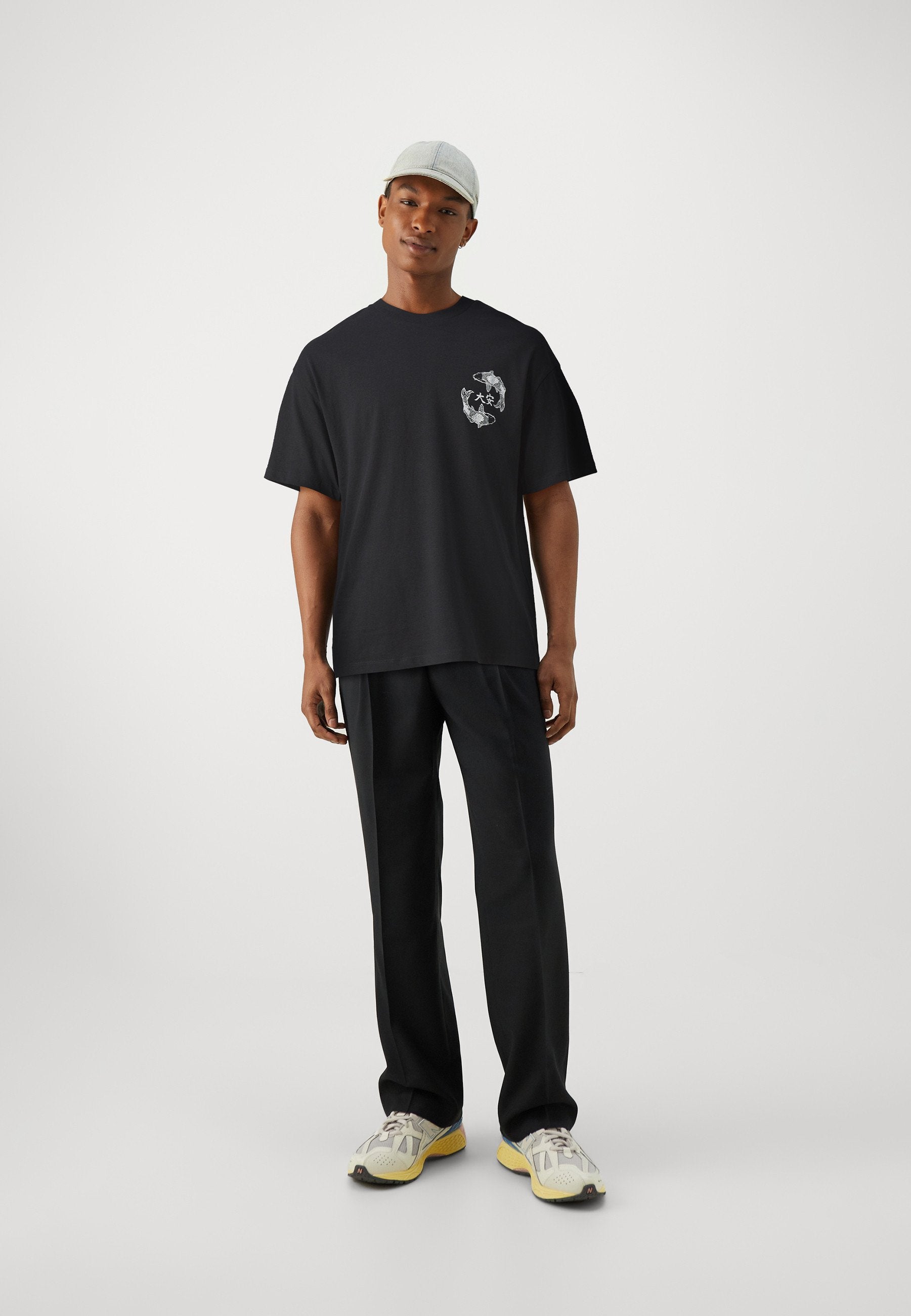 JJTUNE TEE CREW NECK - Print T-shirt - black