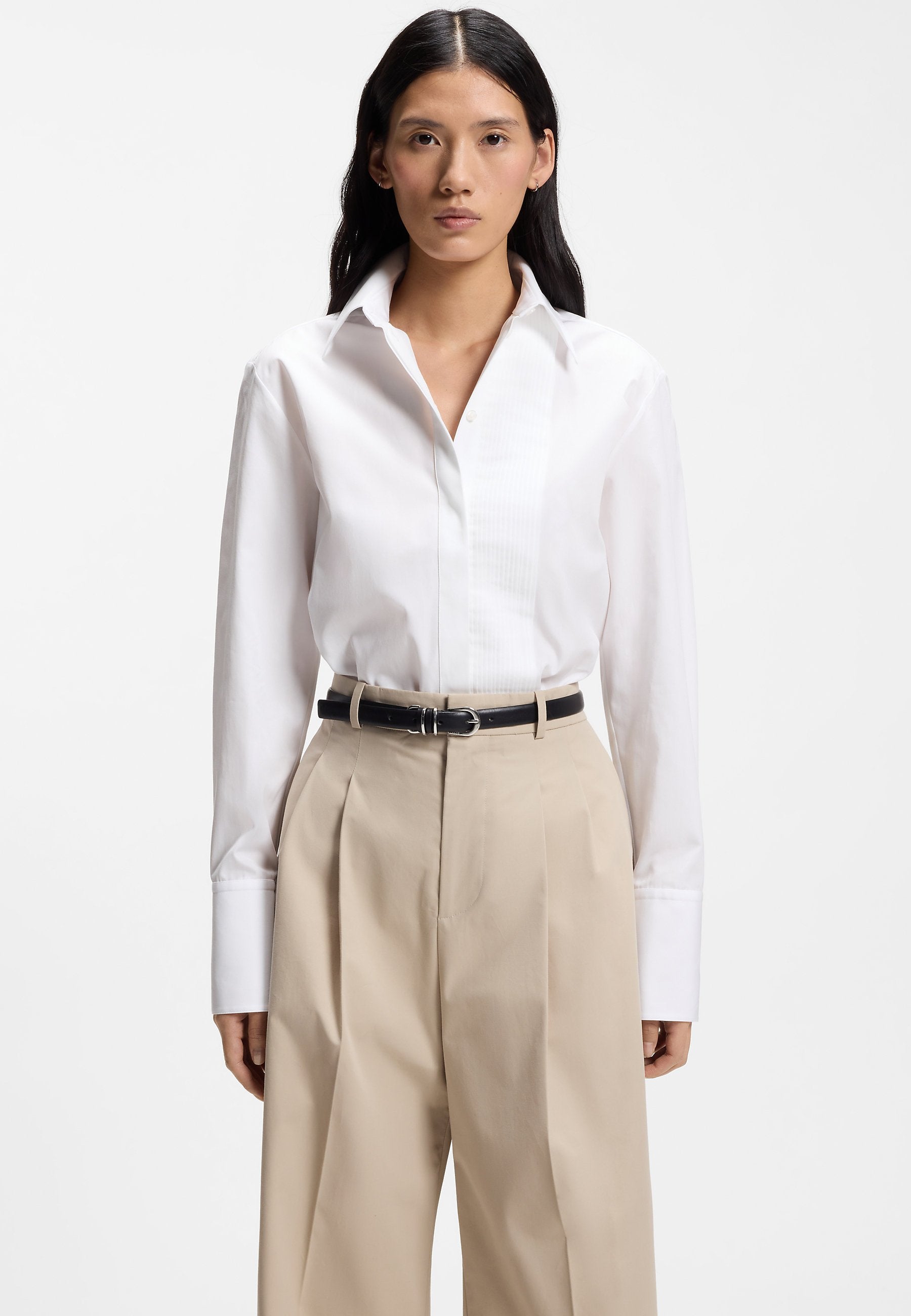 BLUETTA_FS_C - Button-down blouse - white