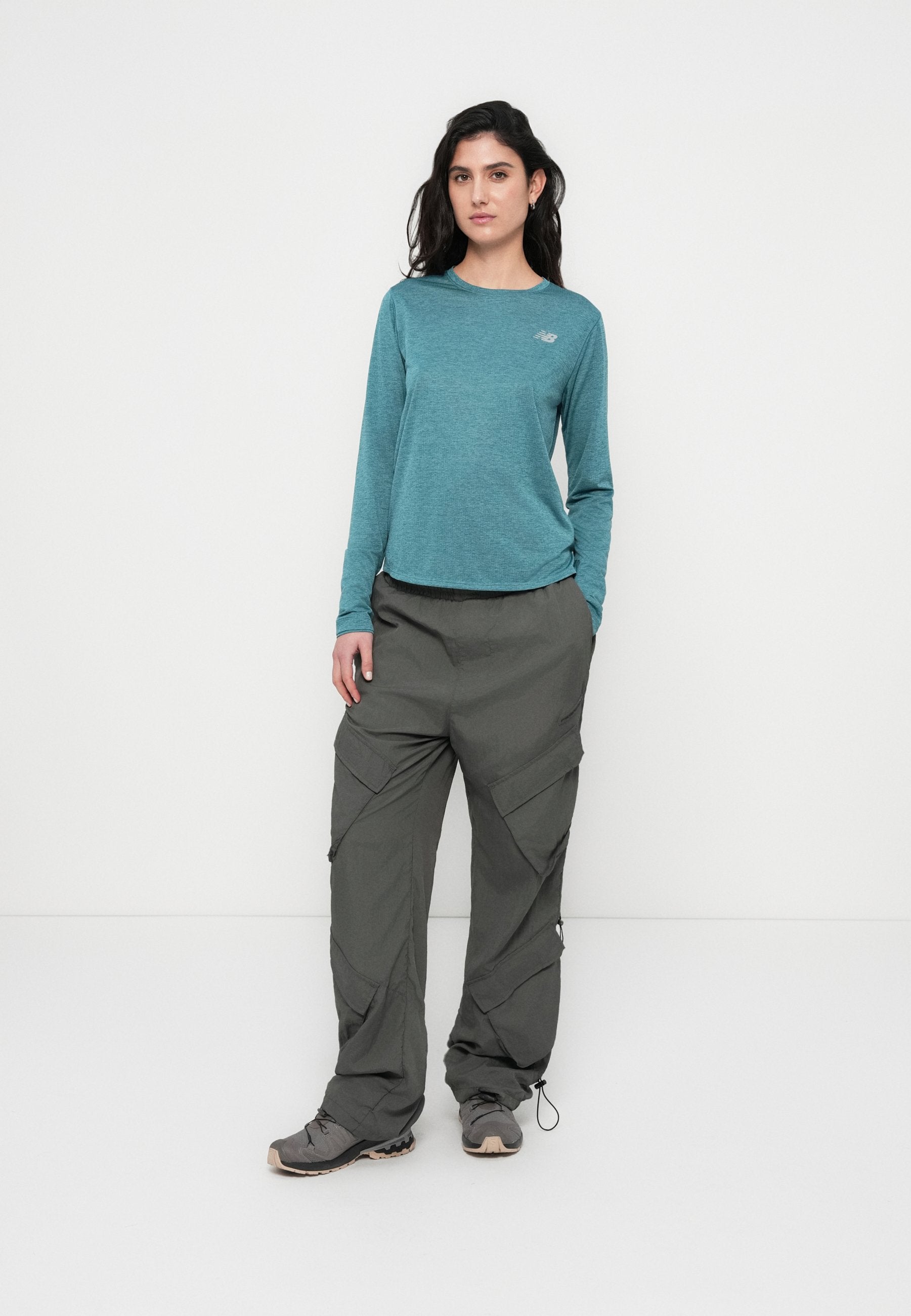 ATHLETICS  - Long sleeved top - big teal heather