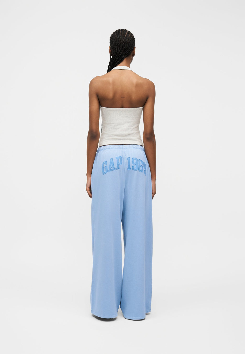 LOGO BAGGY PANTS - Tracksuit bottoms - moonstone blue