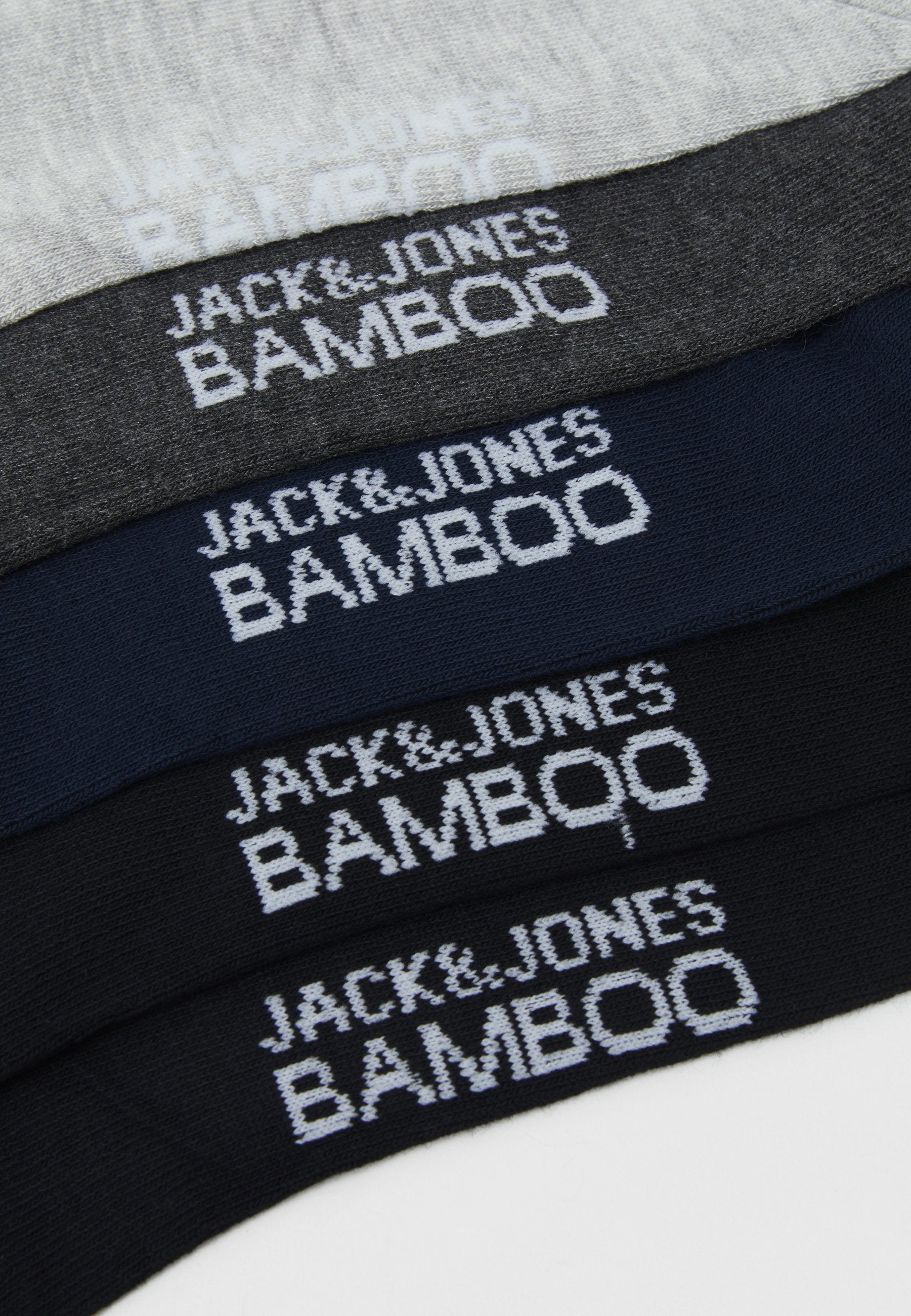 JACBASIC BAMBOO 5 PACK  - Socks - black/navy blazer/dark grey melange/light grey melange