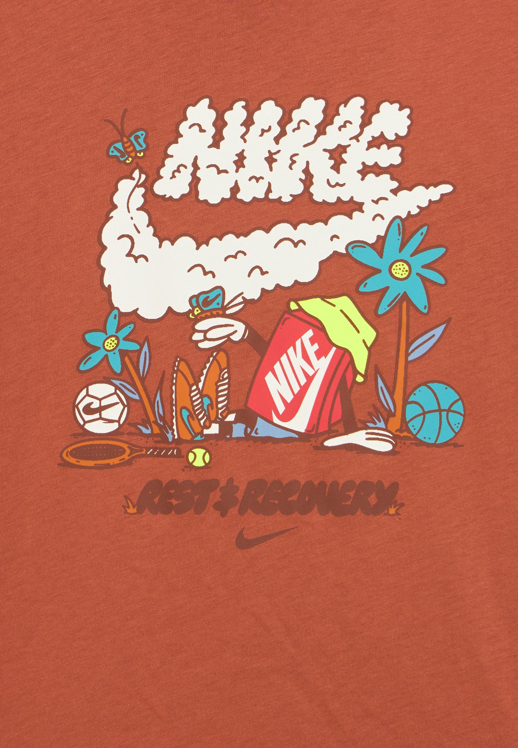TEE BOXY REST UNISEX - Baskılı Tişört - kirli şeftali