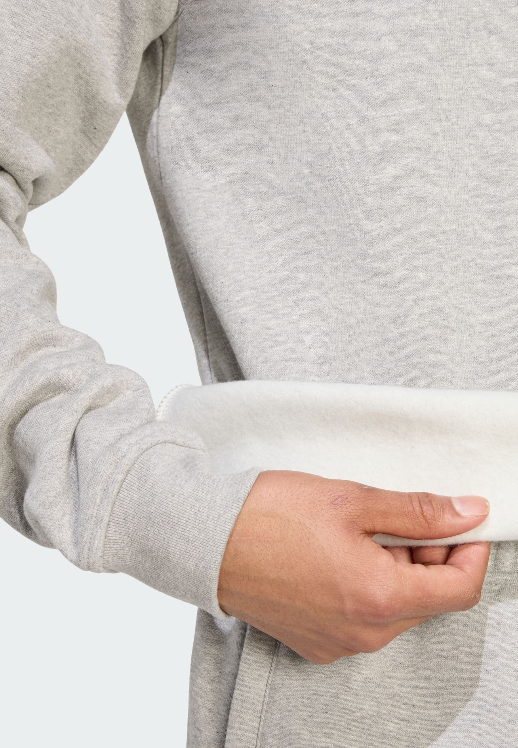 CREW - Sweatshirt - medium grey heather   white