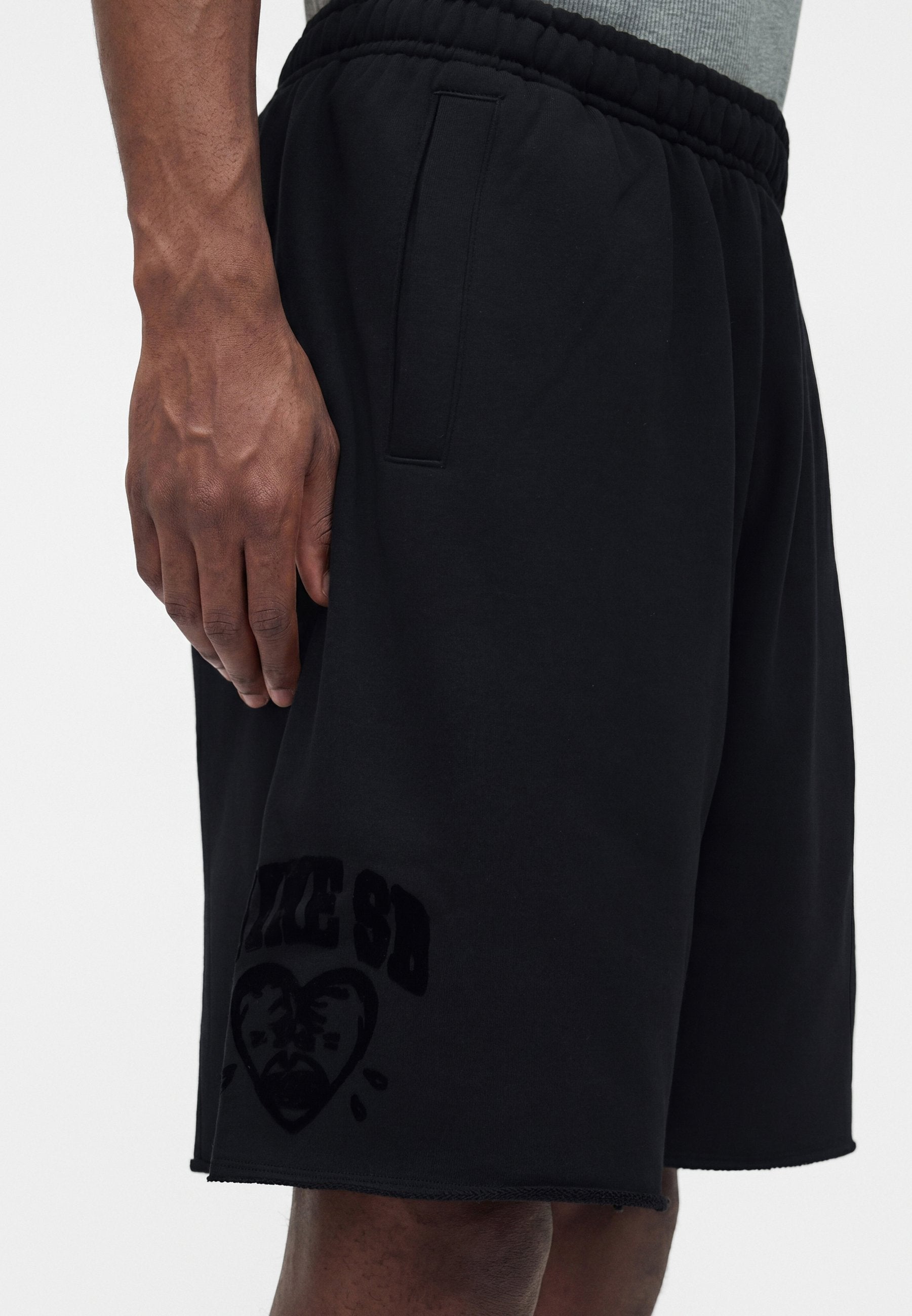 UNISEX - Shorts - black/white