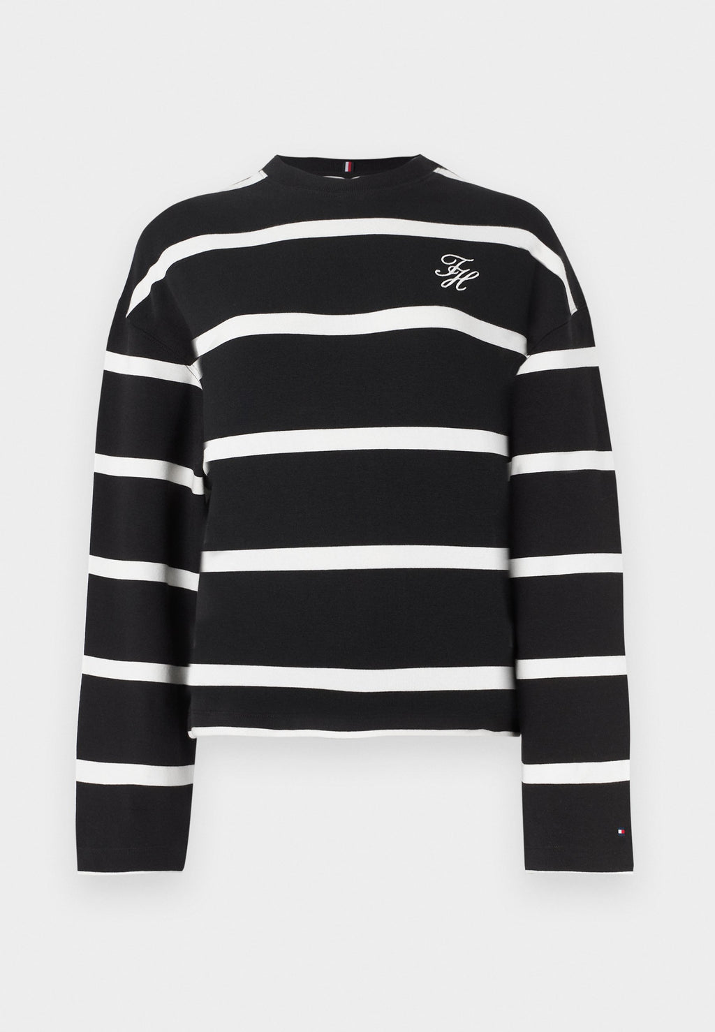 LOGO EMBROIDERY TERRY CREW NECK SWEATSHIRT - Sweatshirt - black/calico