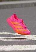 ADIZERO ADIOS PRO 4 - Chaussures de running sur route - rose vif/orange vif/fer métallisé