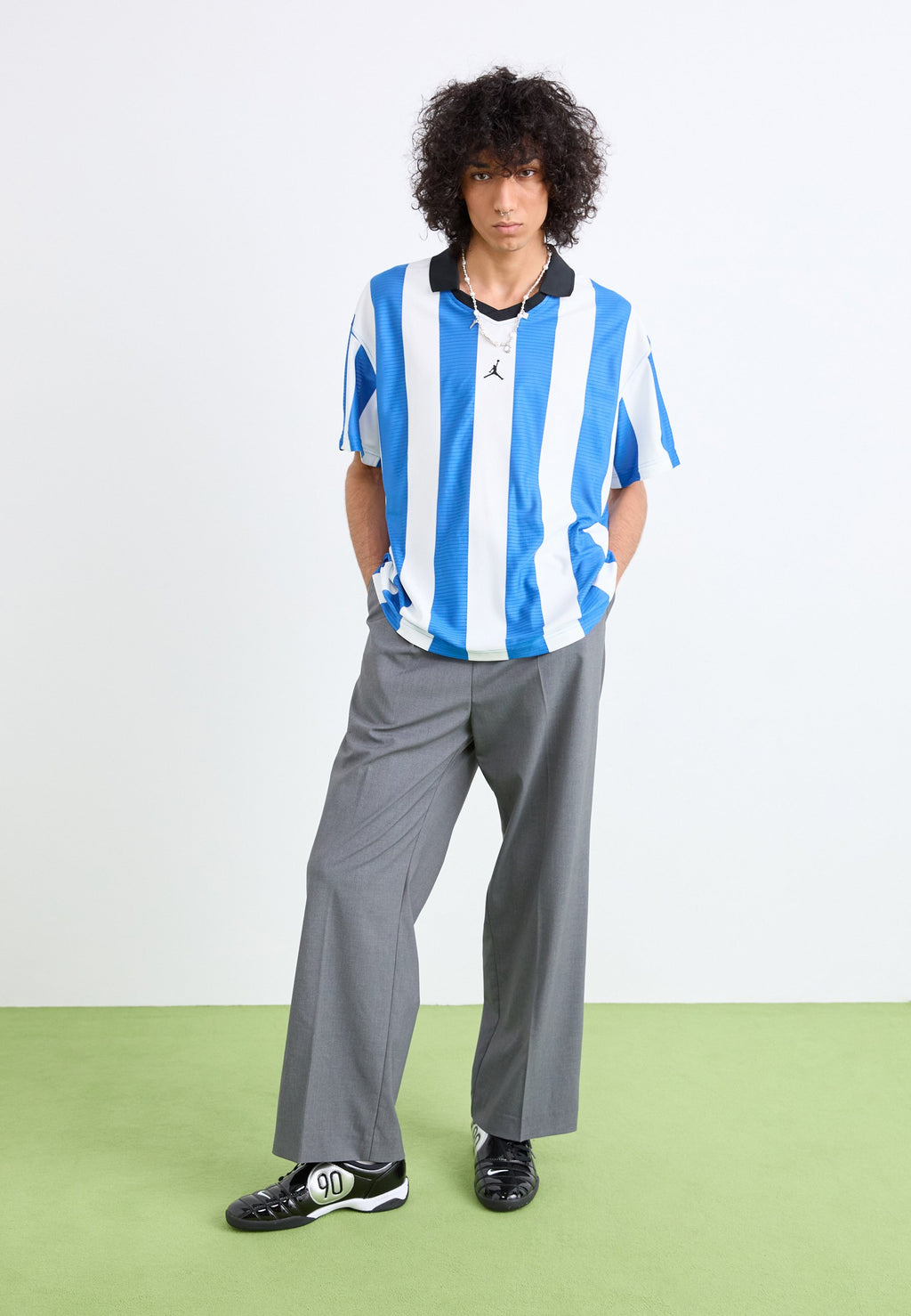 T90 SP UNISEX - Baskets - noir/blanc/argenté métallisé