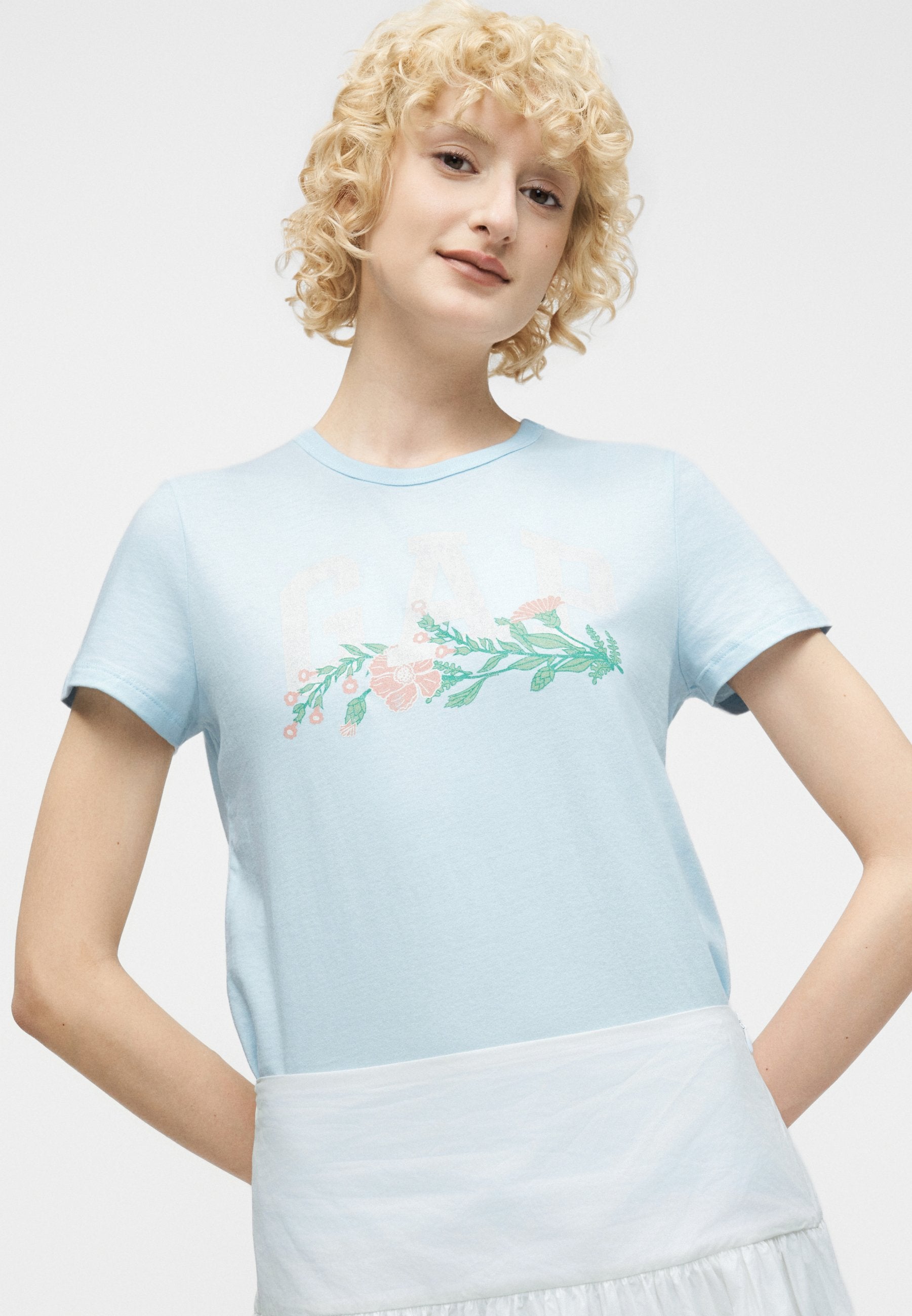 CREW GRAPHICS NOVELTY - Print T-shirt - poolside blue