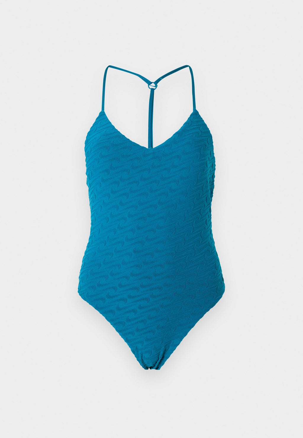 V NECK ONE PIECE - Swimsuit - green abyss