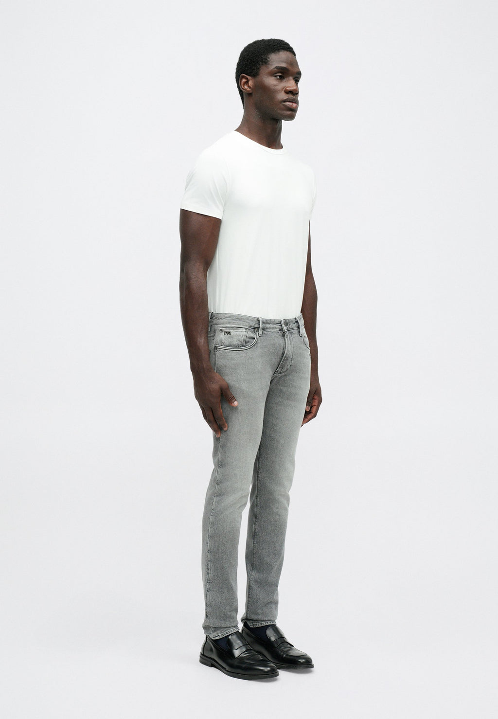 POCKETS PANT - Slim fit jeans - light grey denim