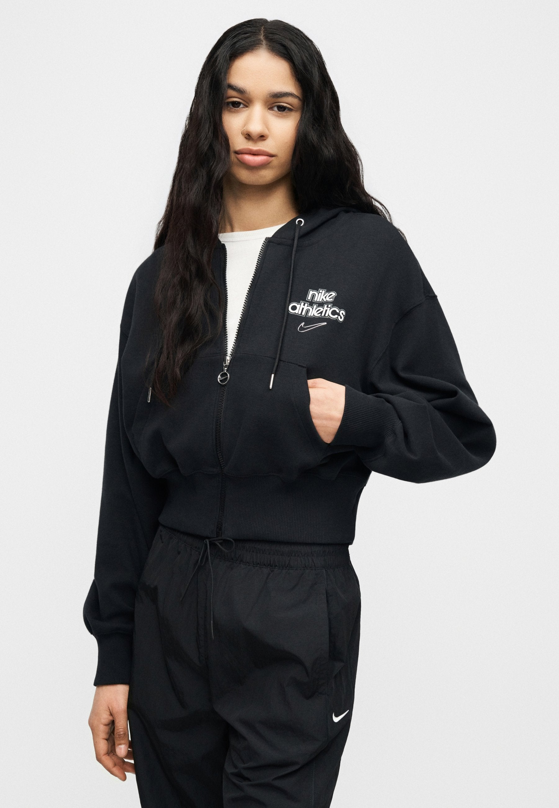 Zip-up sweatshirt - black