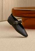 TJW BALLERINA BUCKLE - Ankle strap ballet pumps - black