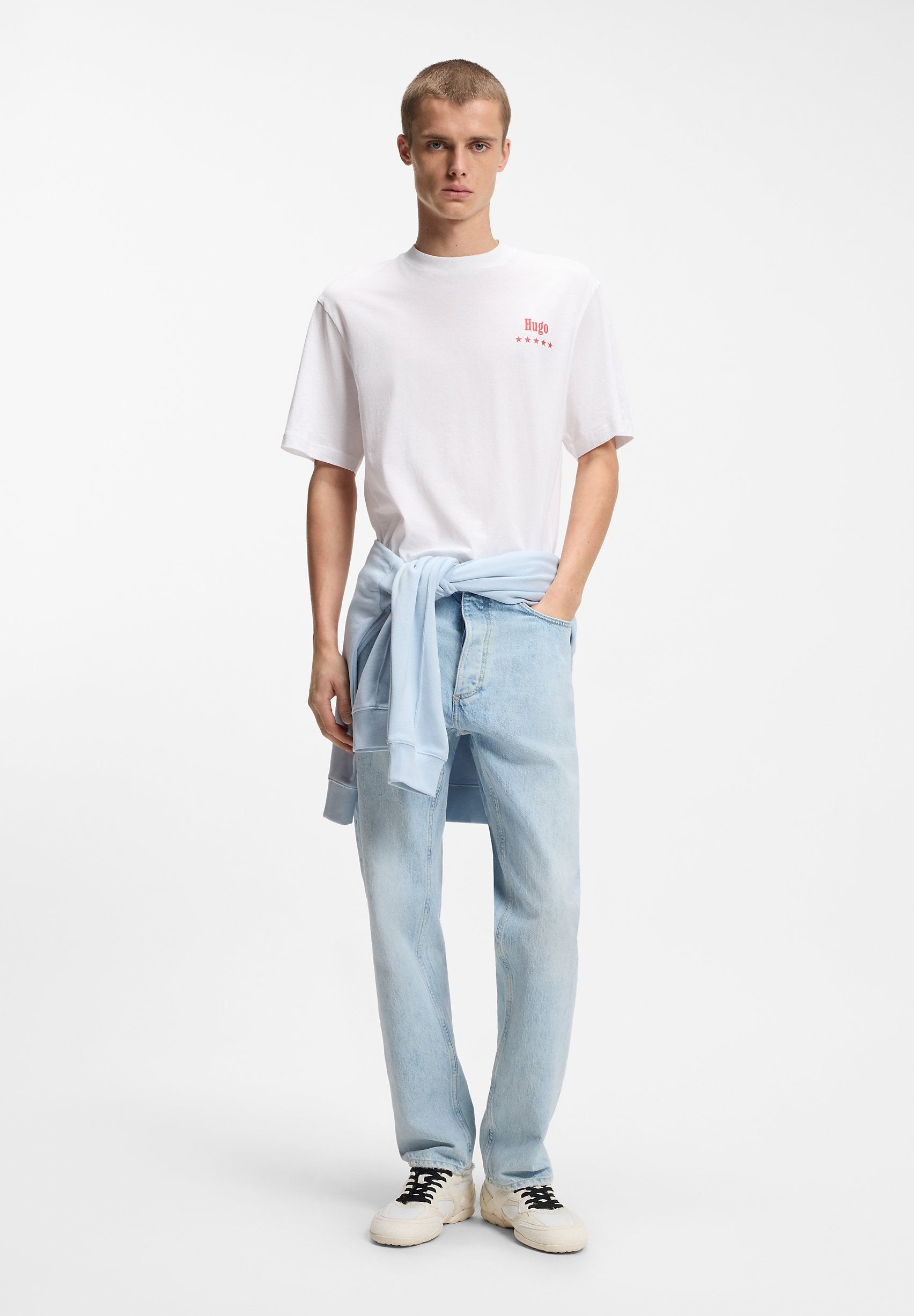NUCAVO - Print T-shirt - white