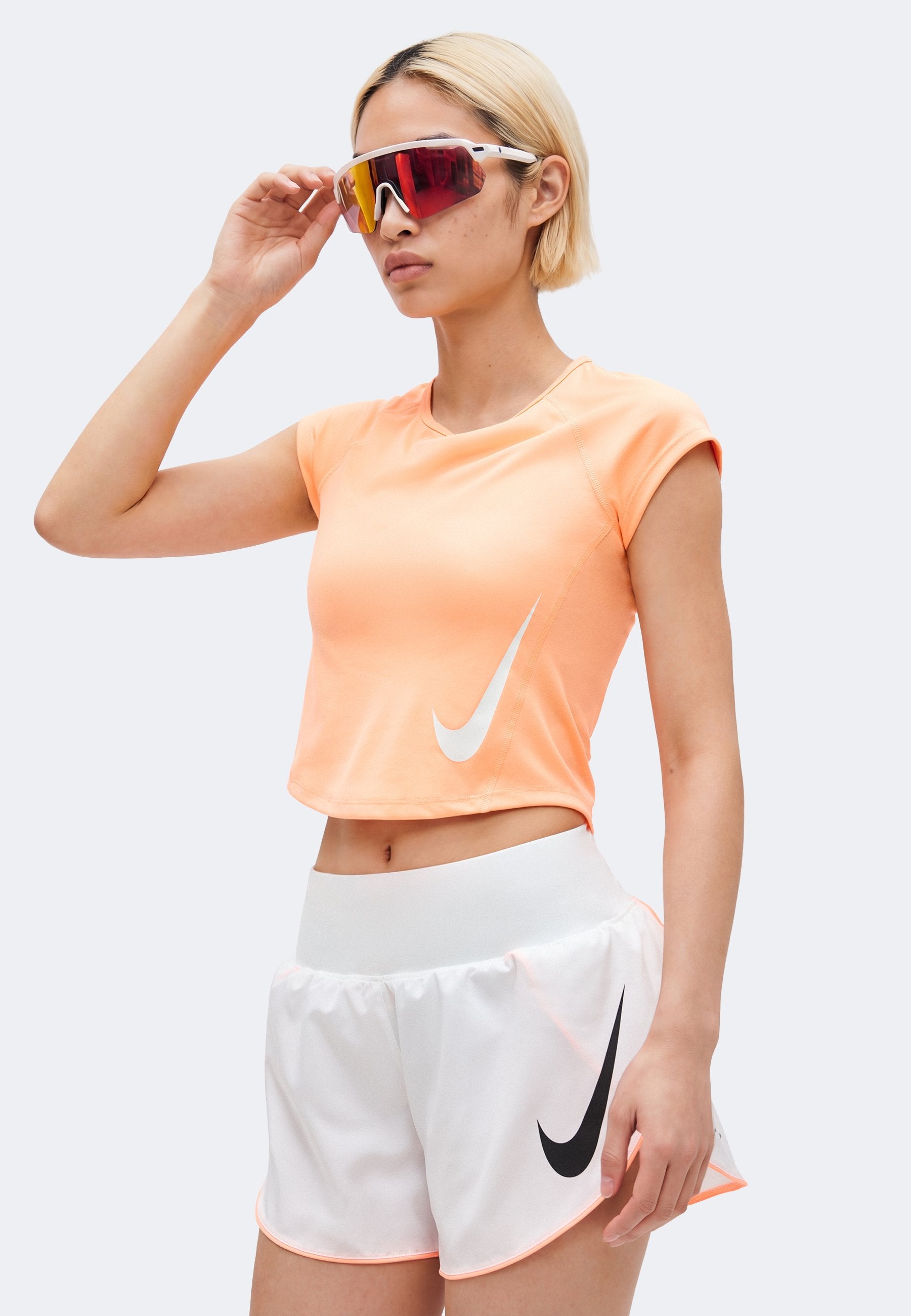 TEMPO  - Sports shorts - white/orange pulse/black