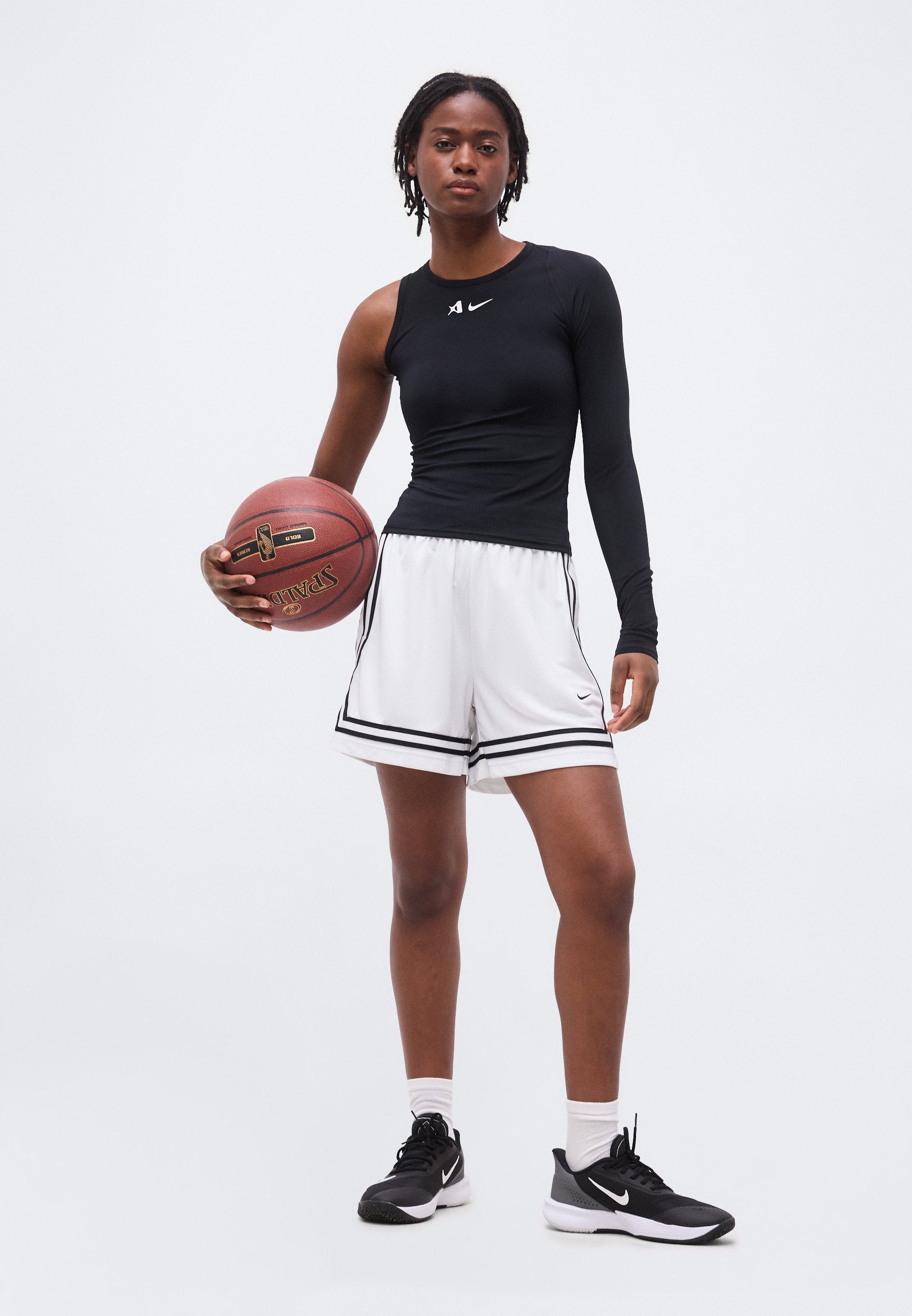 A'JA A'SYMMETRIC - Long sleeved top - black/white