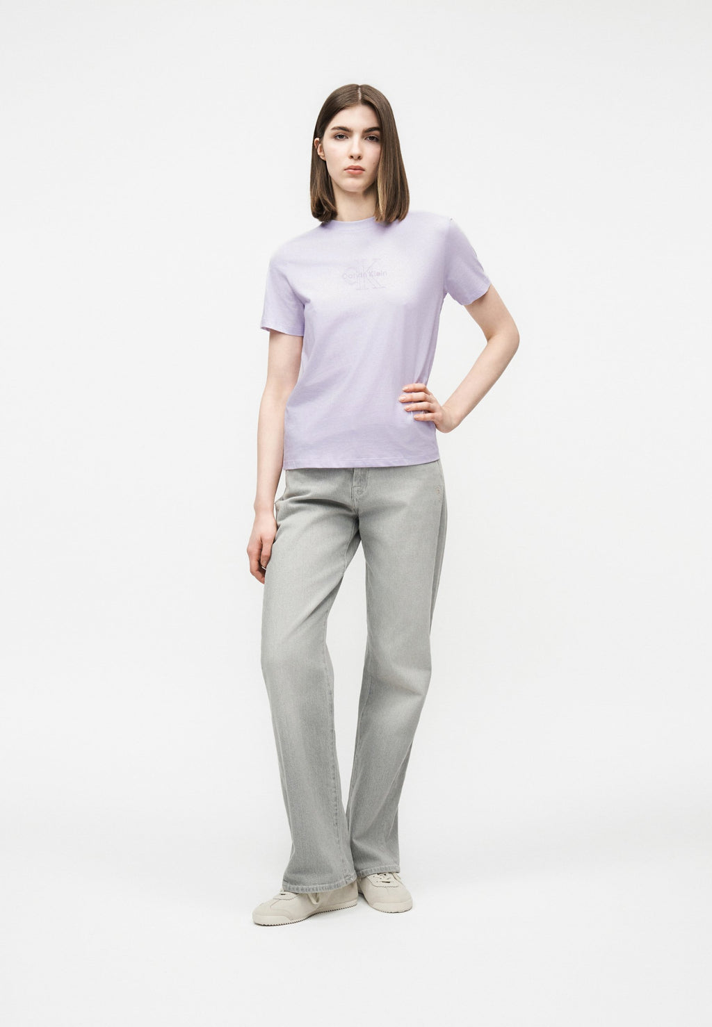 TEE MONOLOGO - T-shirt imprimé - lilas des îles
