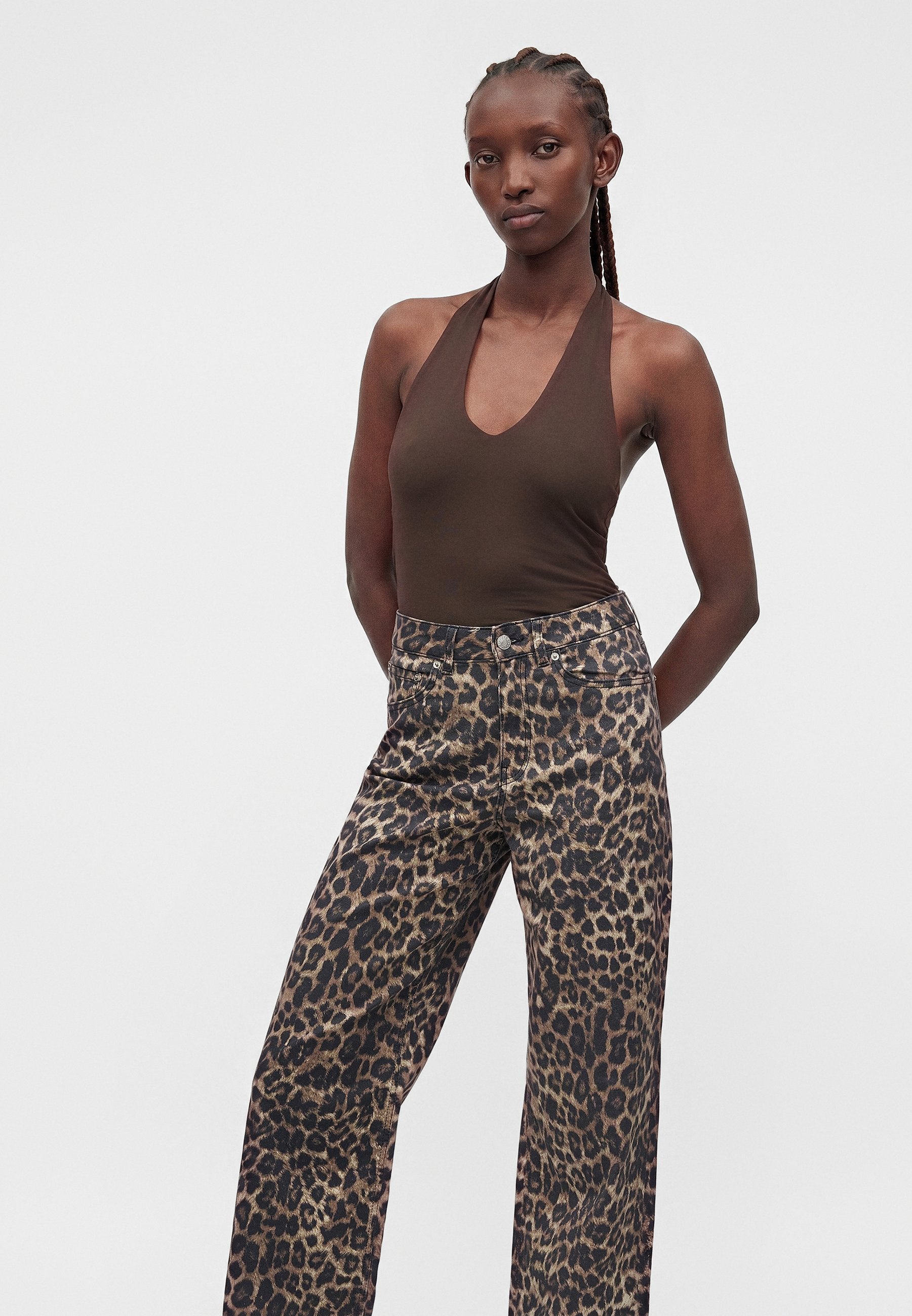 Classic JXSARAH Classic - Trousers - black/brown