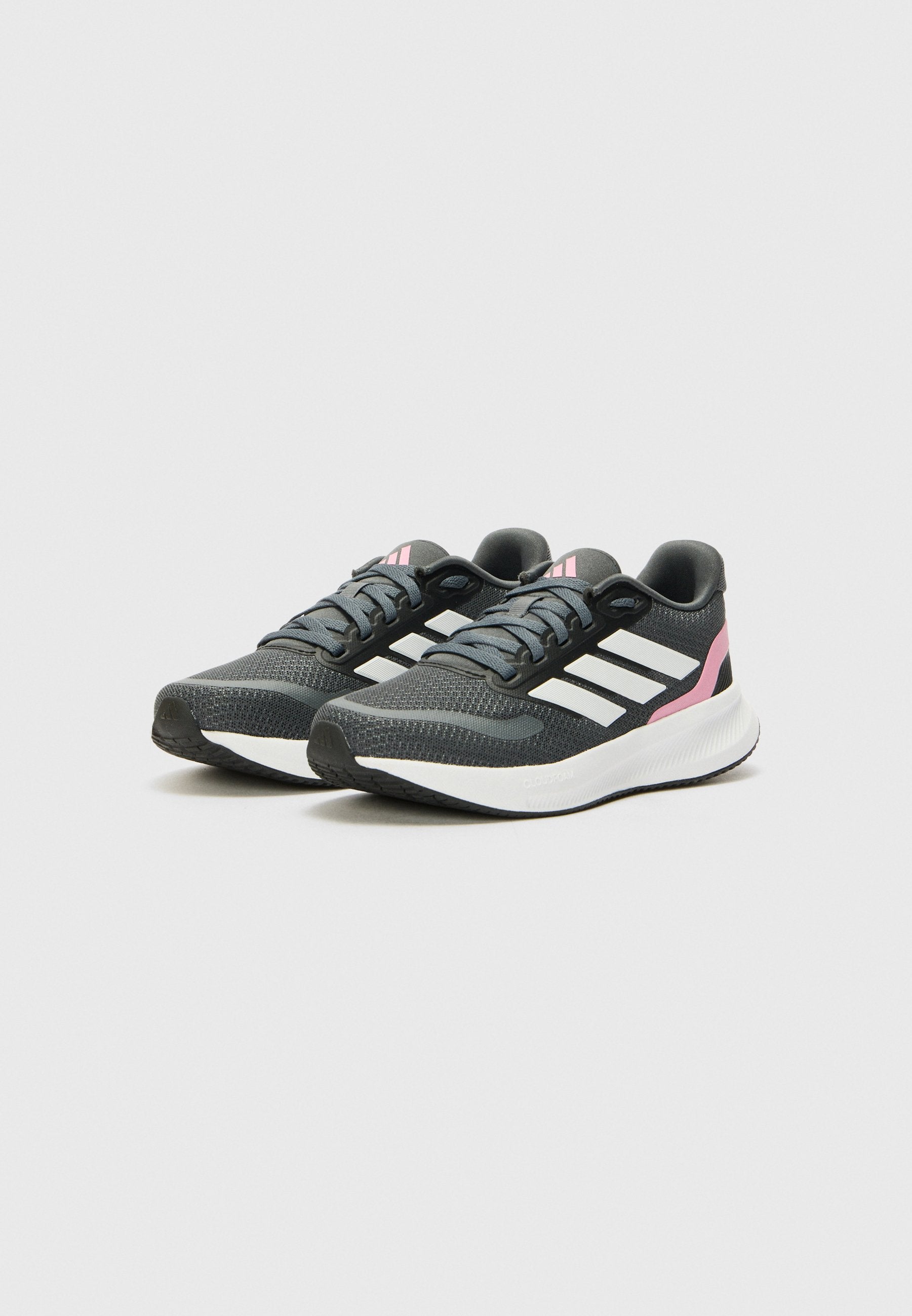 Road running shoes - grey six/crystal white/bliss pink
