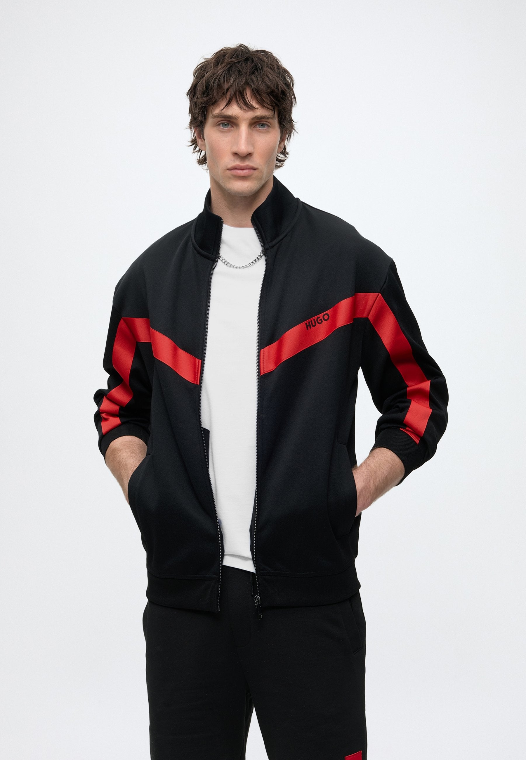 DARTI - Zip-up sweatshirt - black