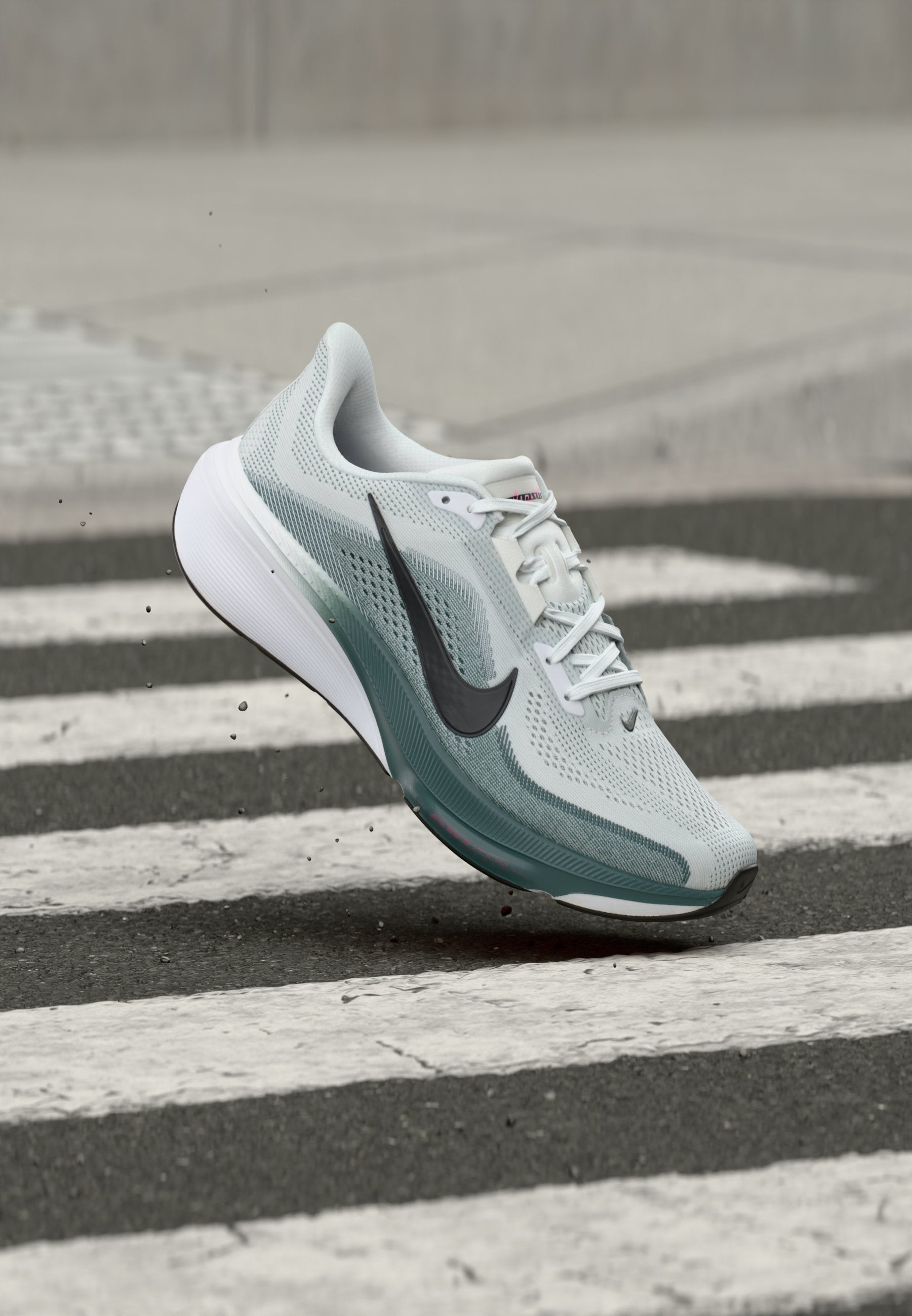 AIR ZOOM PEGASUS  - Road running shoes - white/black/mineral slate/hyper pink