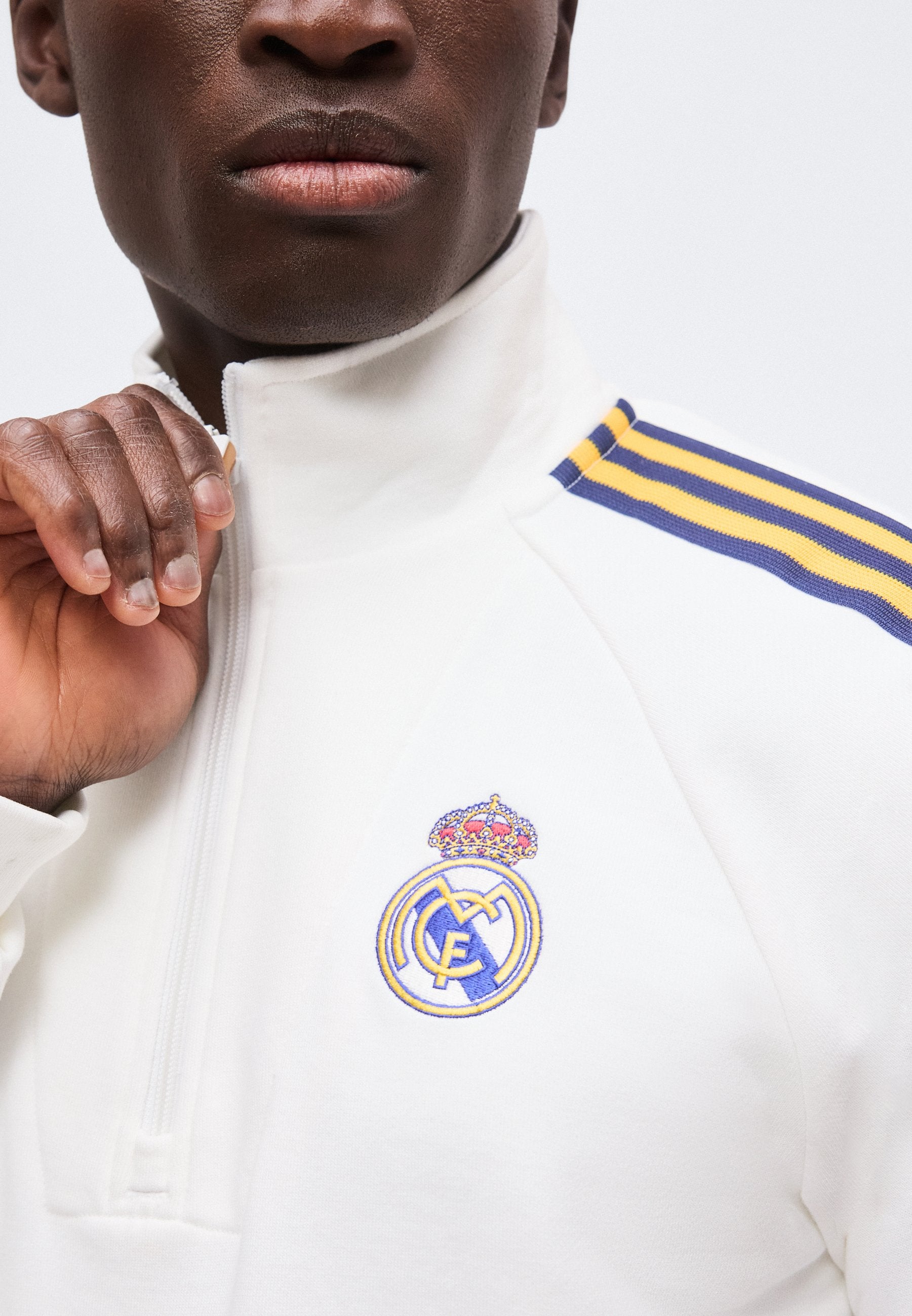 REAL MADRID HALF ZIP - ملابس نادي - أبيض
