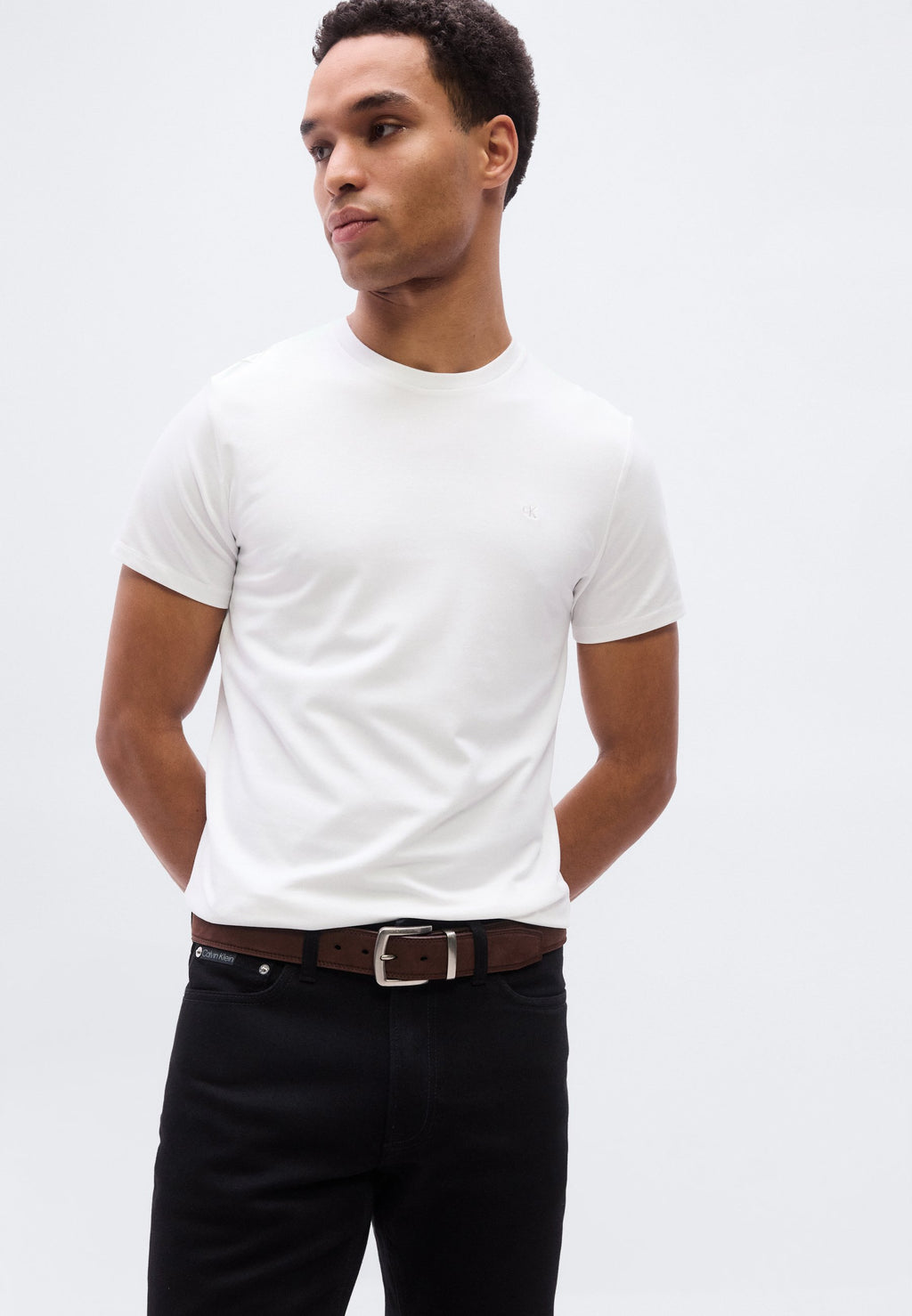 STRETCH SLIM TEE LIQUID TOUCH TEES 2 PACK - Basic T-shirt - bright white