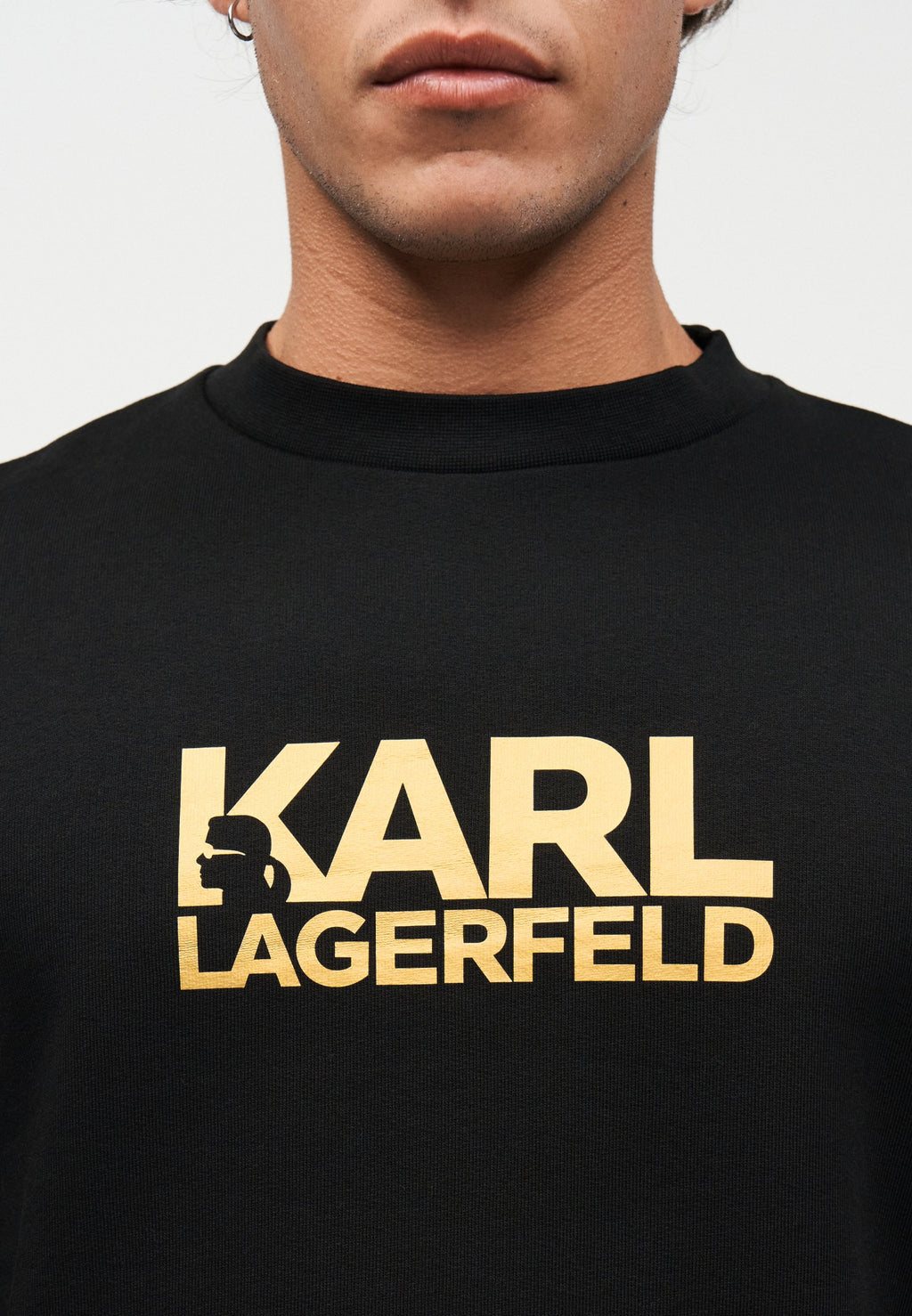 CREW NECK - Sweatshirt - black/gold-coloured