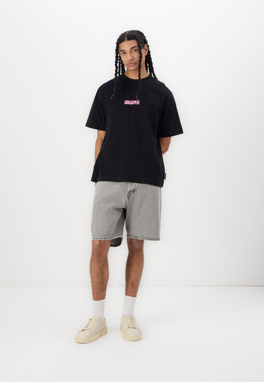JJITONY JJORIGINAL  - Denim shorts - grey denim