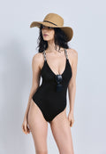 SWIMSUIT_BOSS BRAID - Swimsuit - black