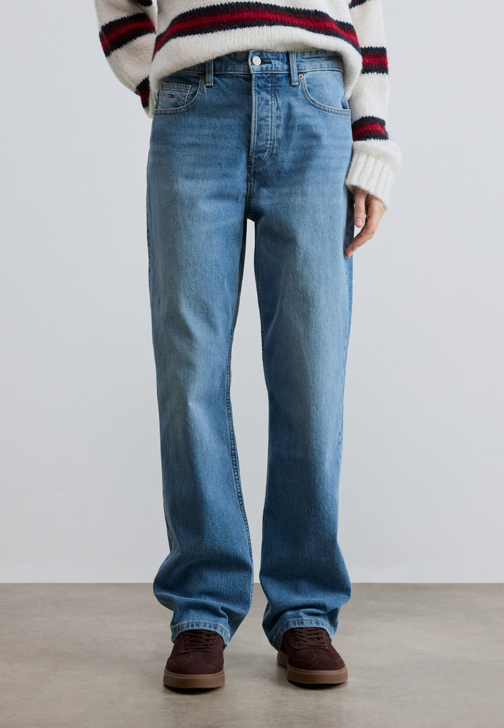 HIGH RISE SLIM STRAIGHT LEG JEANS - Relaxed fit jeans - denim medium