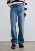 HIGH RISE SLIM STRAIGHT LEG JEANS - Relaxed fit jeans - denim medium