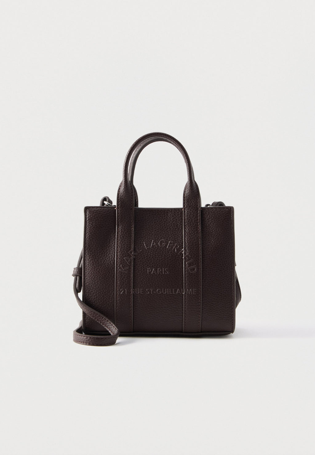 PEBBLE MINI SQUARE TOTE - Handbag - tobacco