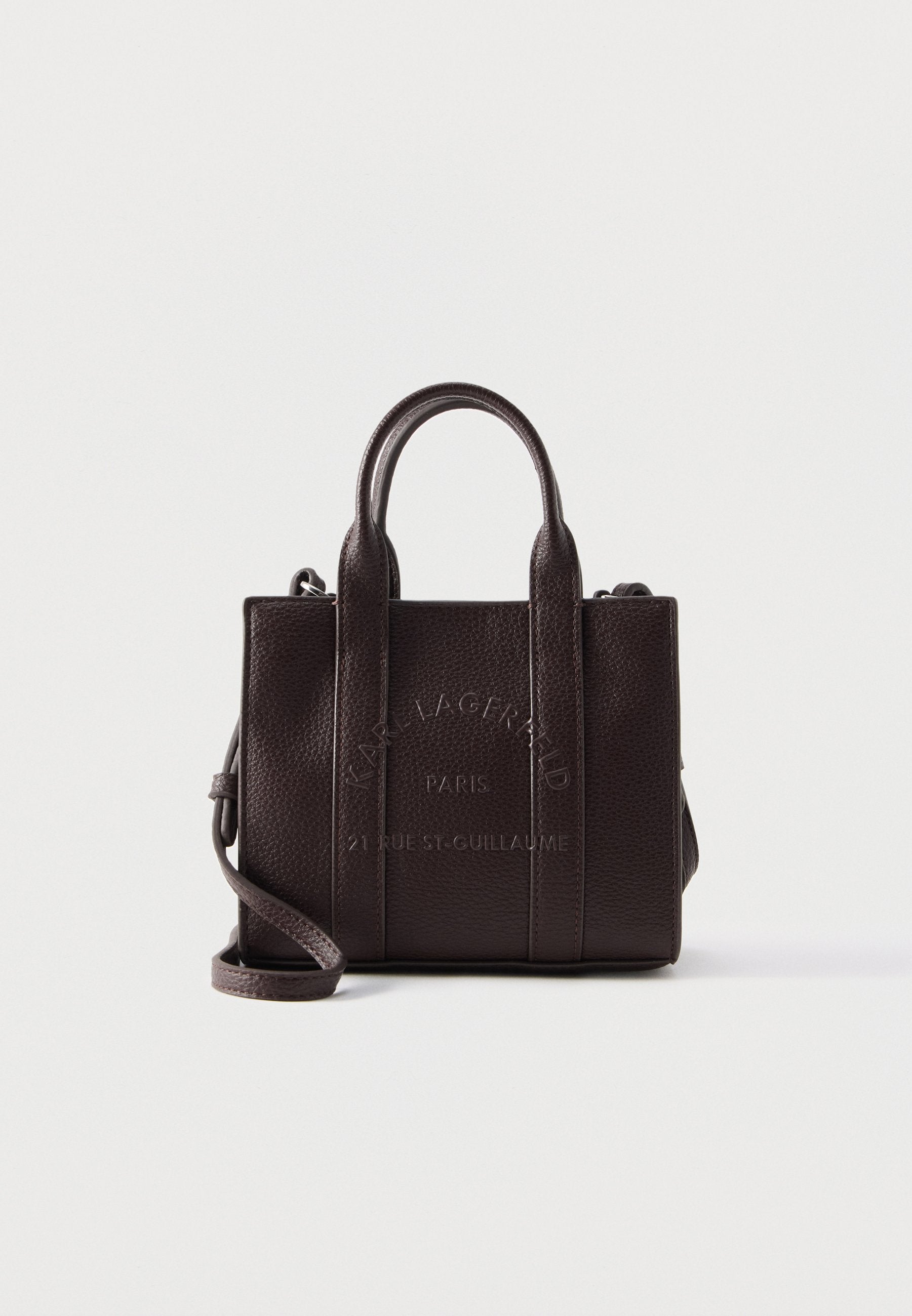 PEBBLE MINI SQUARE TOTE - Handbag - tobacco