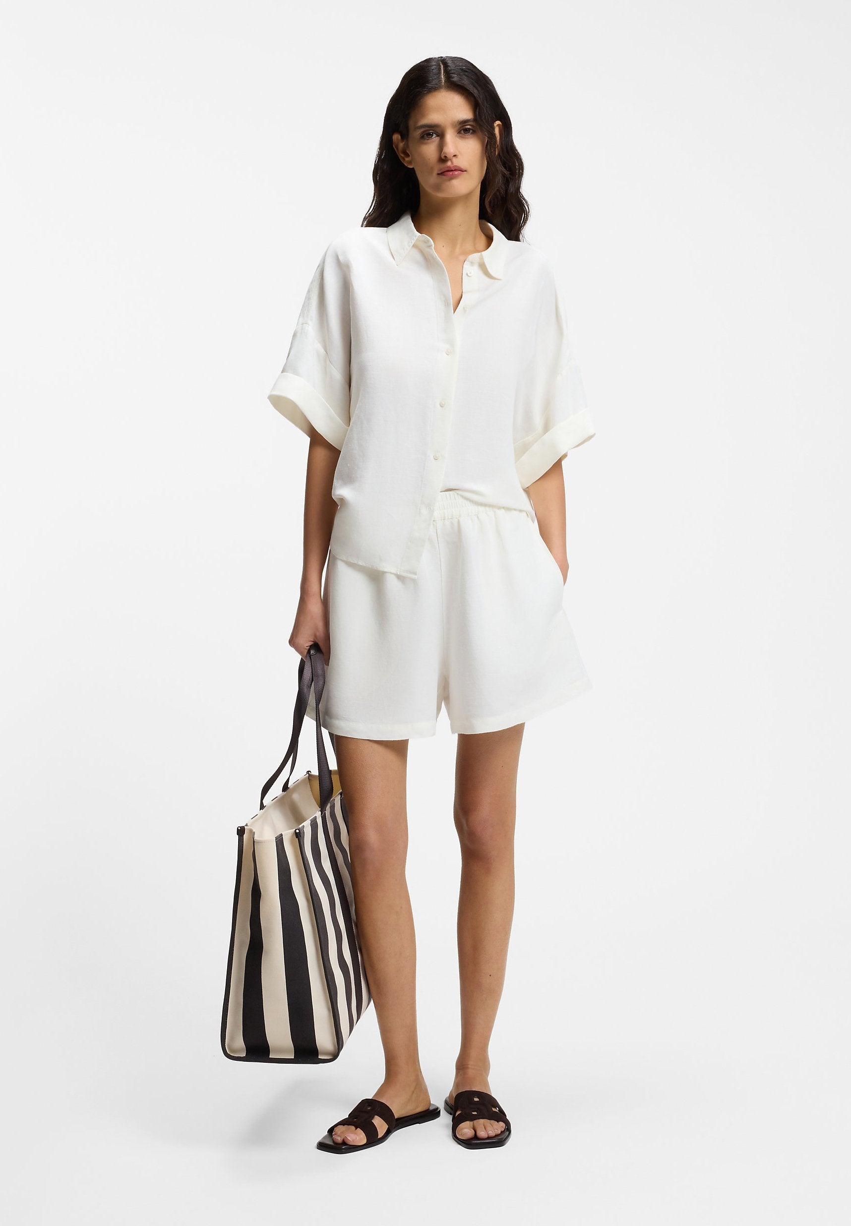 TALLAN - Shorts - open white