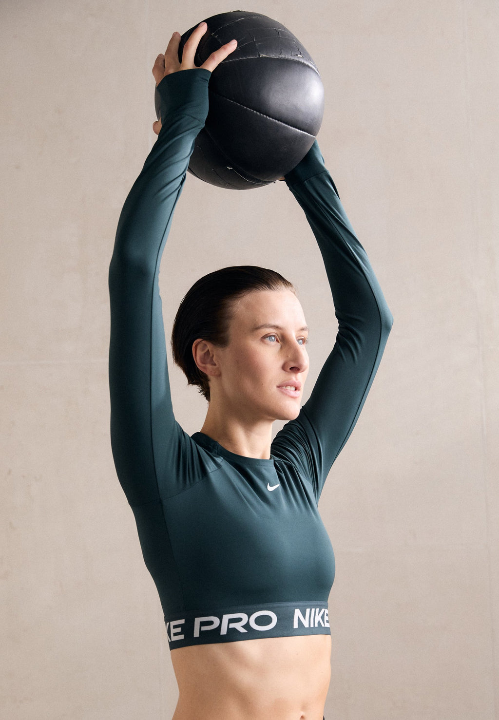365 CROP - Long sleeved top - seaweed