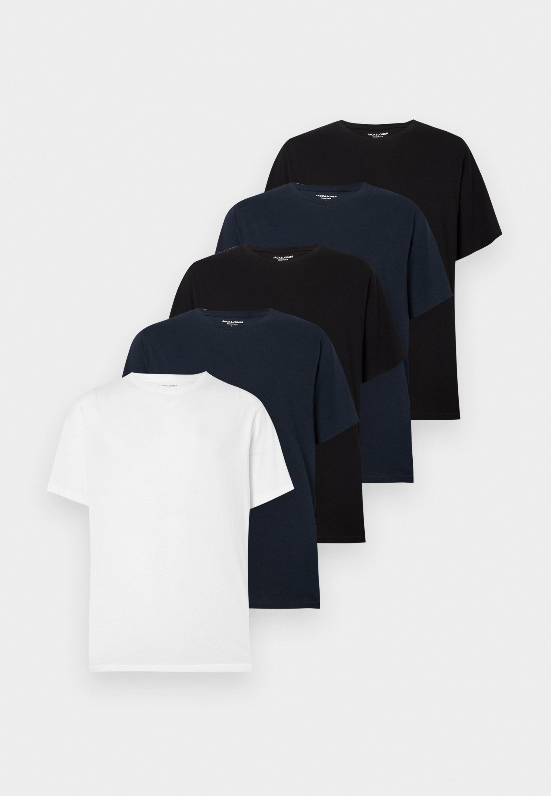 JJEORGANIC BASIC TEE O NECK 5 PACK - Basic T-shirt - black