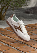 KANDIDATE LACE - Trainers - white/dark brown