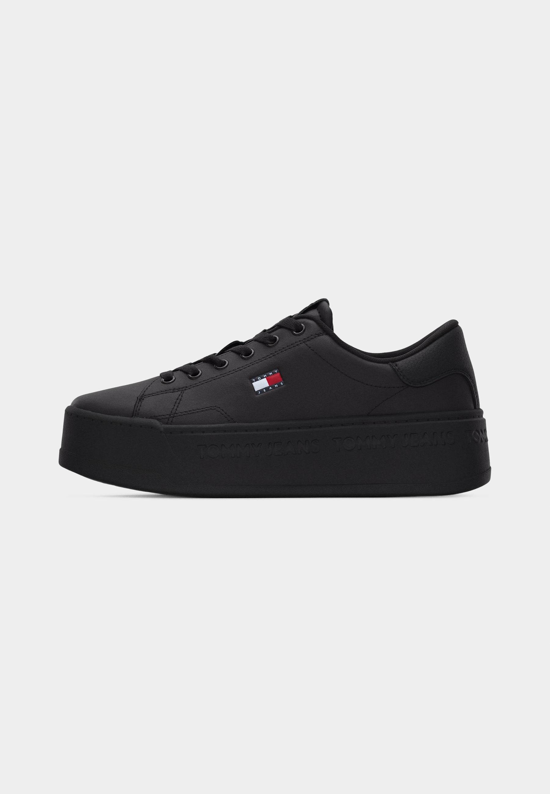 PLATFORM LOGO SNEAKER - Trainers - black