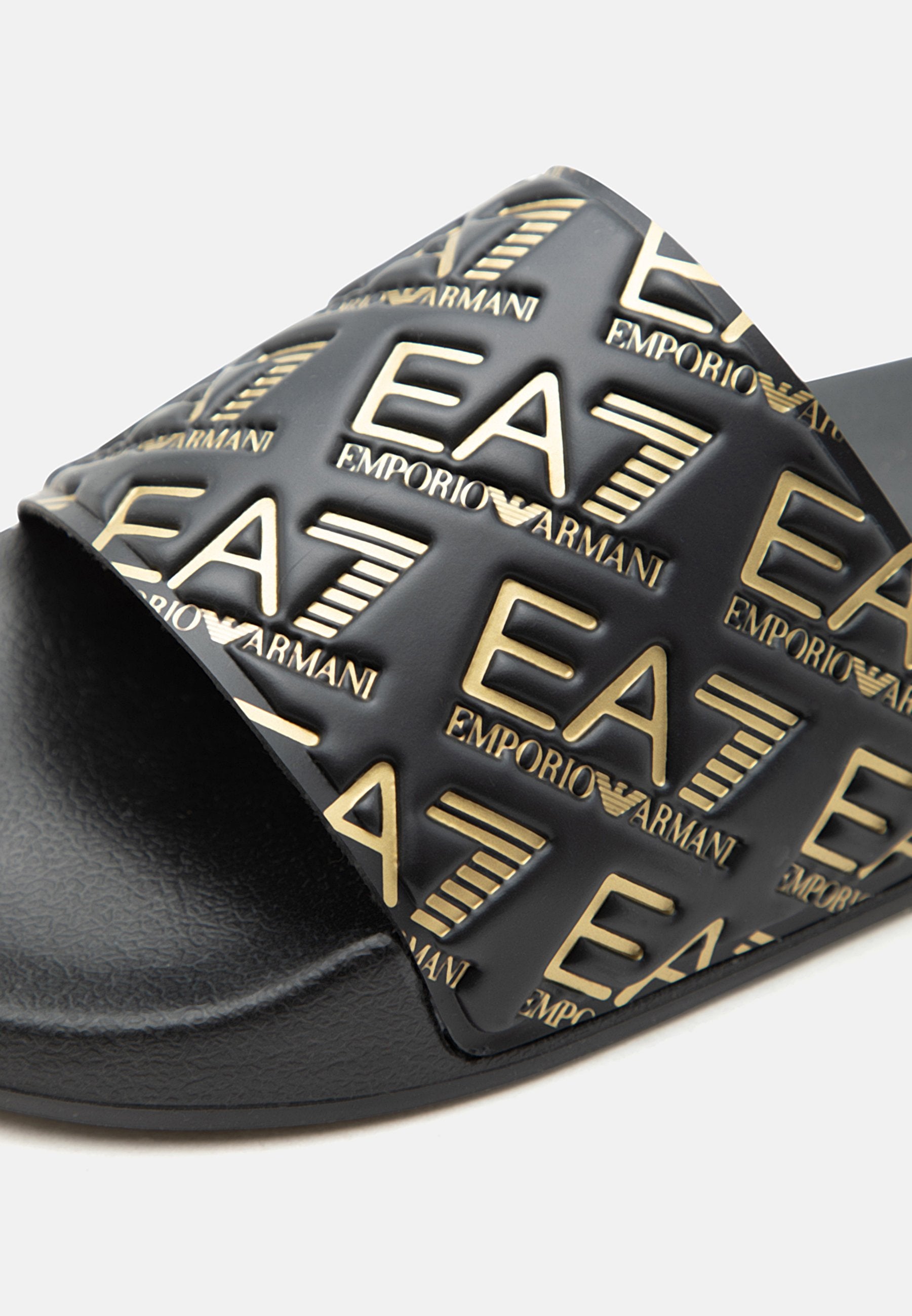 VISIBILITY SLIPPER UNISEX - Pool slides - black/gold-coloured