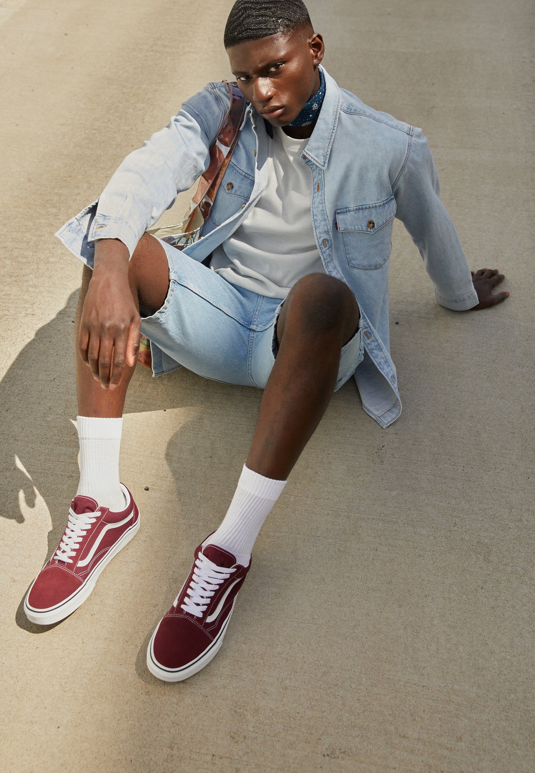 OLD SKOOL UNISEX - Baskets - port royale/true white