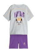 ENSEMBLE MINNIE MOUSE - Short de sport - gris clair chiné/orange pastel